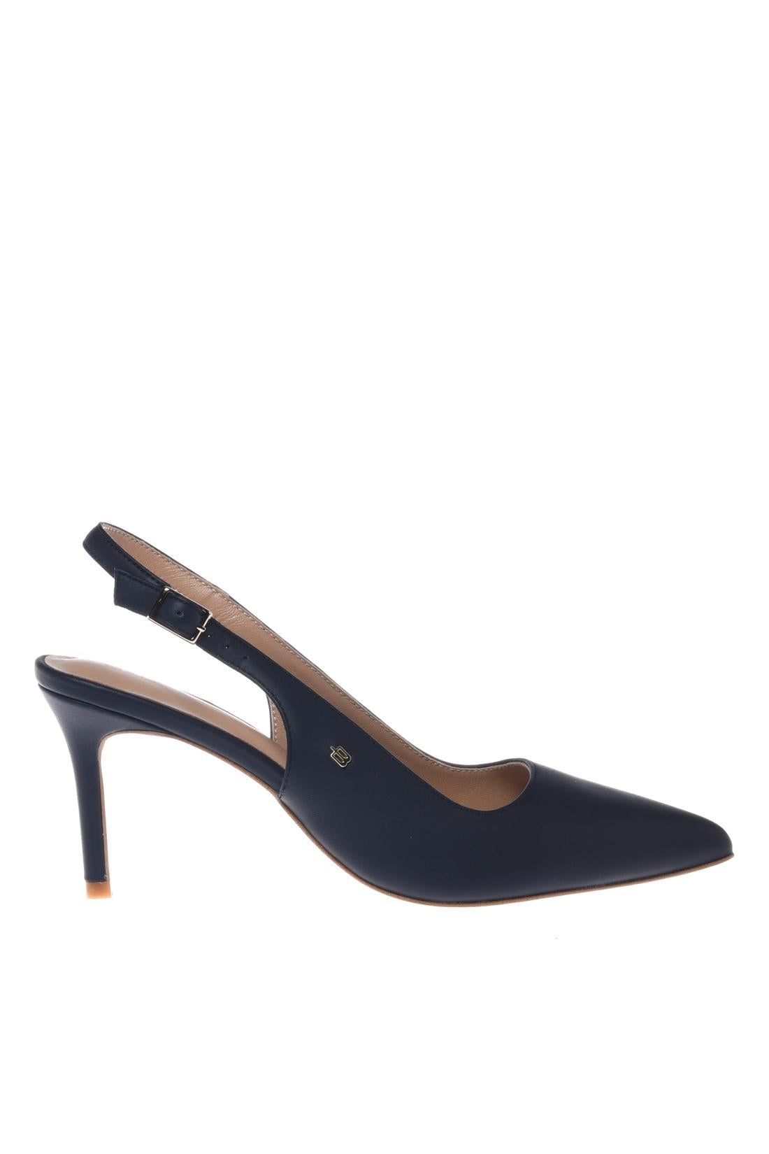 Slingback in leather blue-Baldinini-OUTLET-35-NAVY-ARCHIVIST-ARCHIVE-SALE