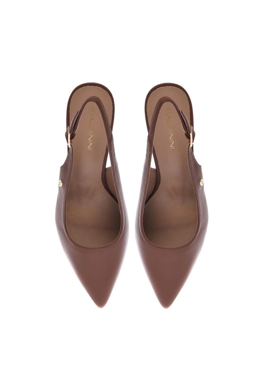 Slingback in leather brown-Baldinini-OUTLET-ARCHIVIST-ARCHIVE-SALE
