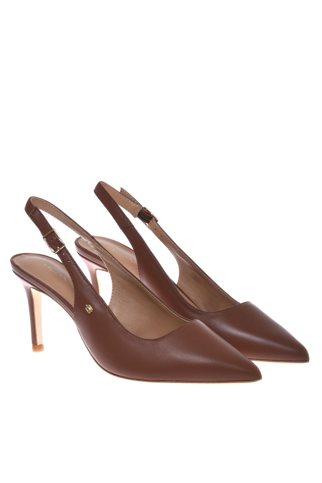 Slingback in leather brown-Baldinini-OUTLET-ARCHIVIST-ARCHIVE-SALE