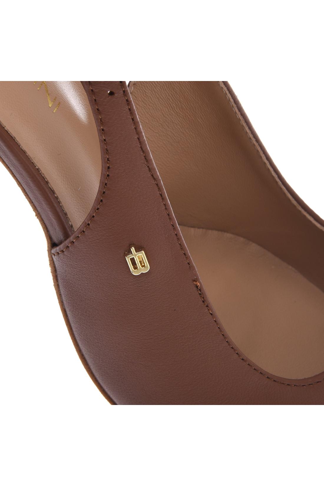Slingback in leather brown-Baldinini-OUTLET-ARCHIVIST-ARCHIVE-SALE