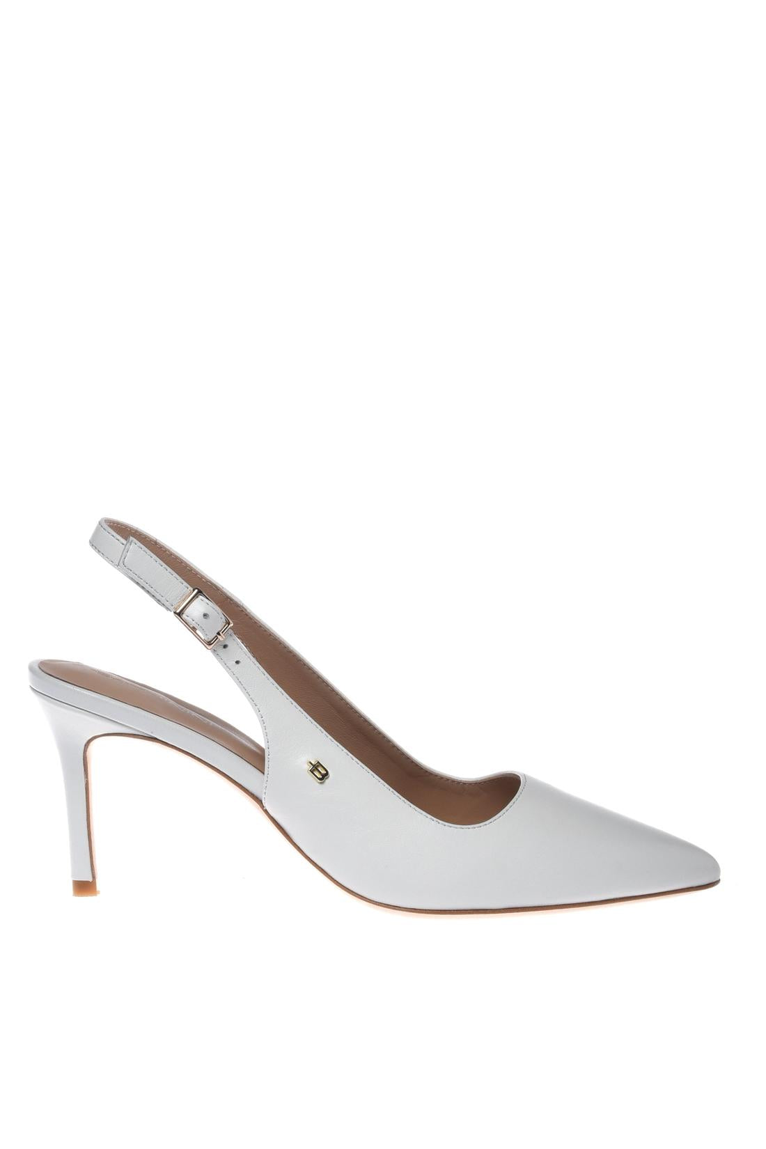 Slingback in leather white-Baldinini-OUTLET-35-BIANCO-ARCHIVIST-ARCHIVE-SALE