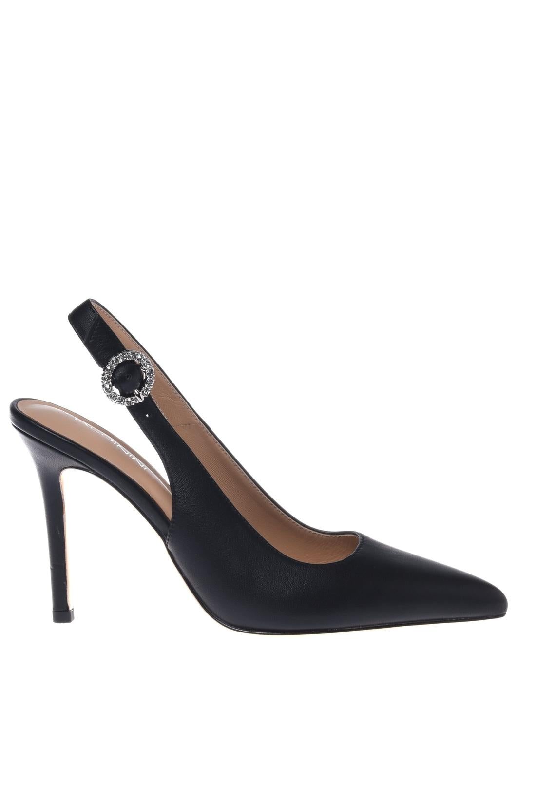 Slingback in leather black-Baldinini-OUTLET-35-NERO-ARCHIVIST-ARCHIVE-SALE