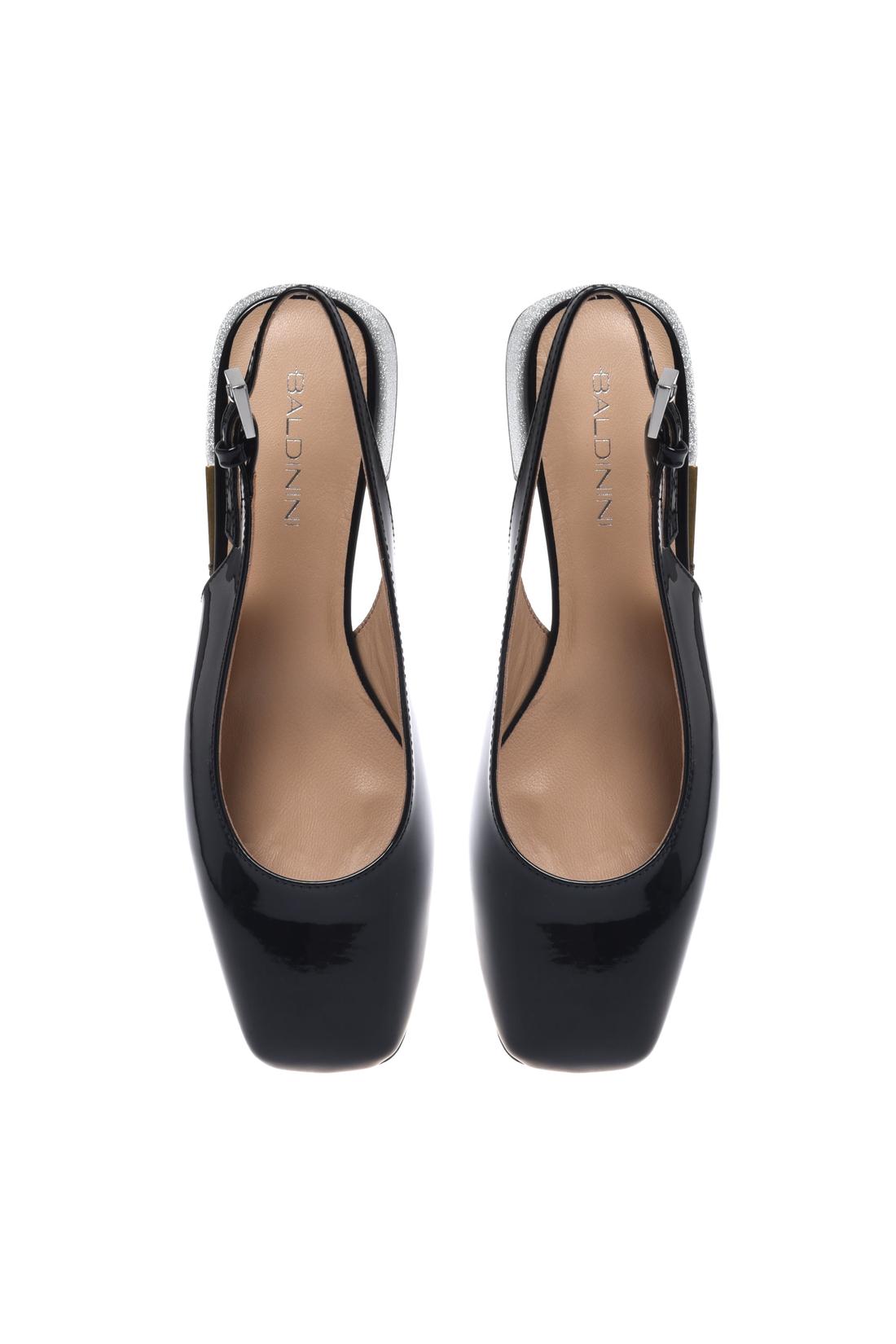 Slingback in black patent leather-Kleider & Röcke-Baldinini-OUTLET-ARCHIVIST-ARCHIVE-SALE