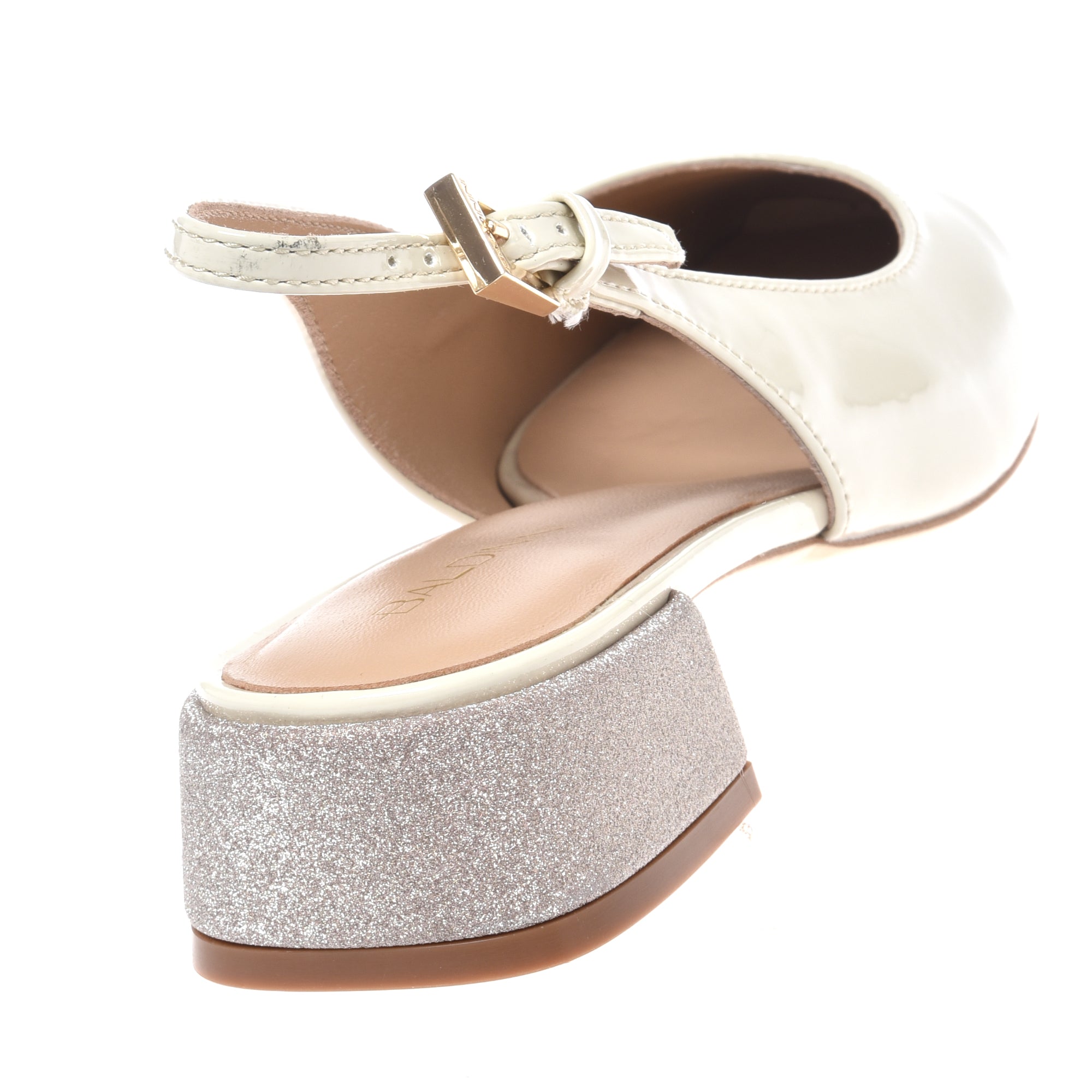 Slingback in off‑white patent leather-Baldinini-OUTLET-ARCHIVIST-ARCHIVE-SALE