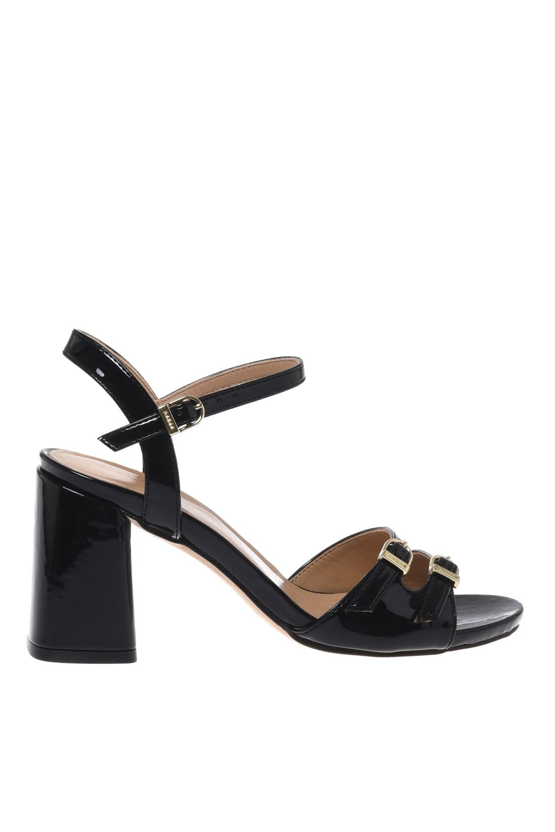 Sandal in patent leather black
