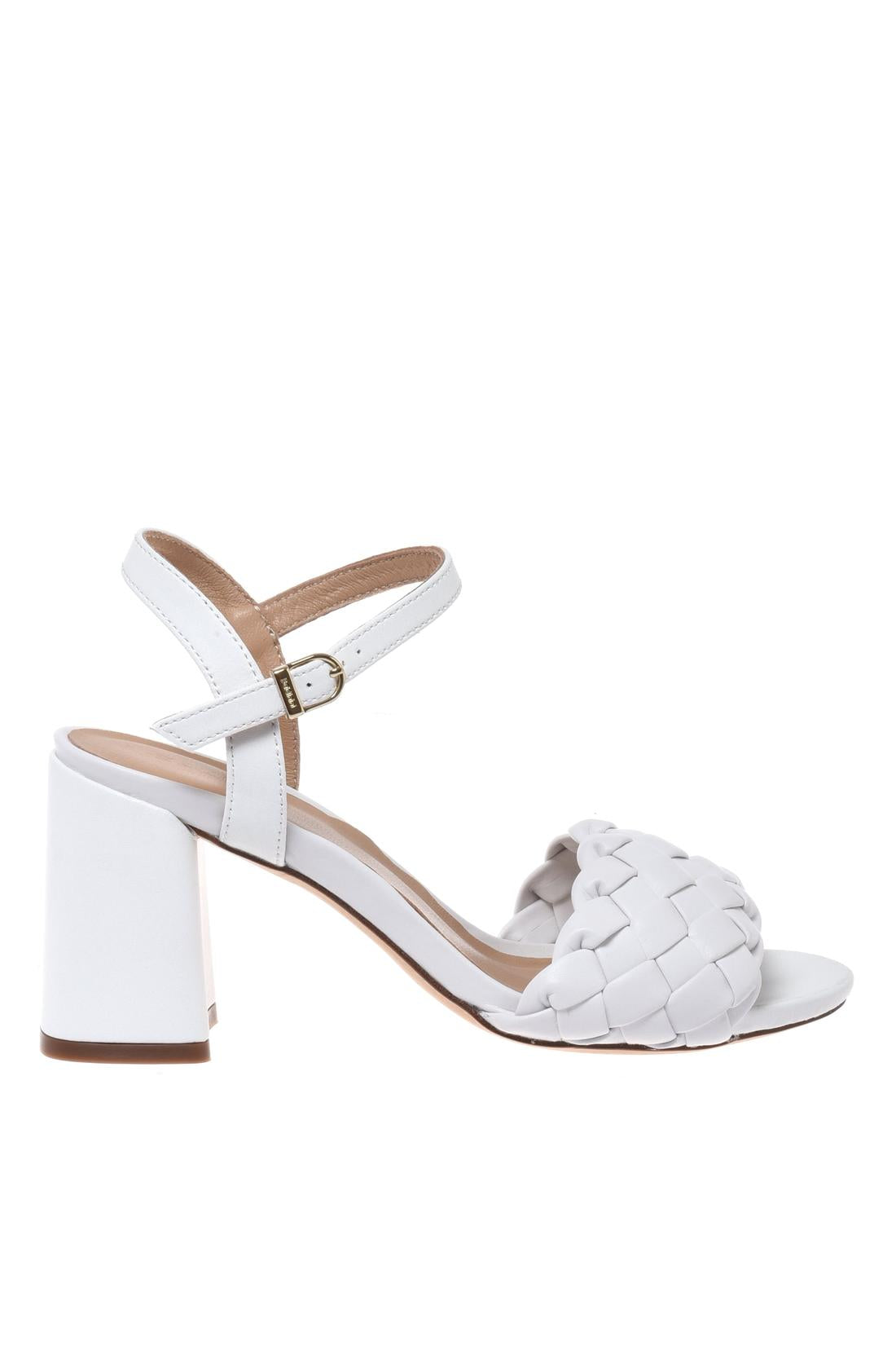 Sandal in braided eco nappa white-Flache Schuhe-Baldinini-OUTLET-41-BIANCO-ARCHIVIST-ARCHIVE-SALE