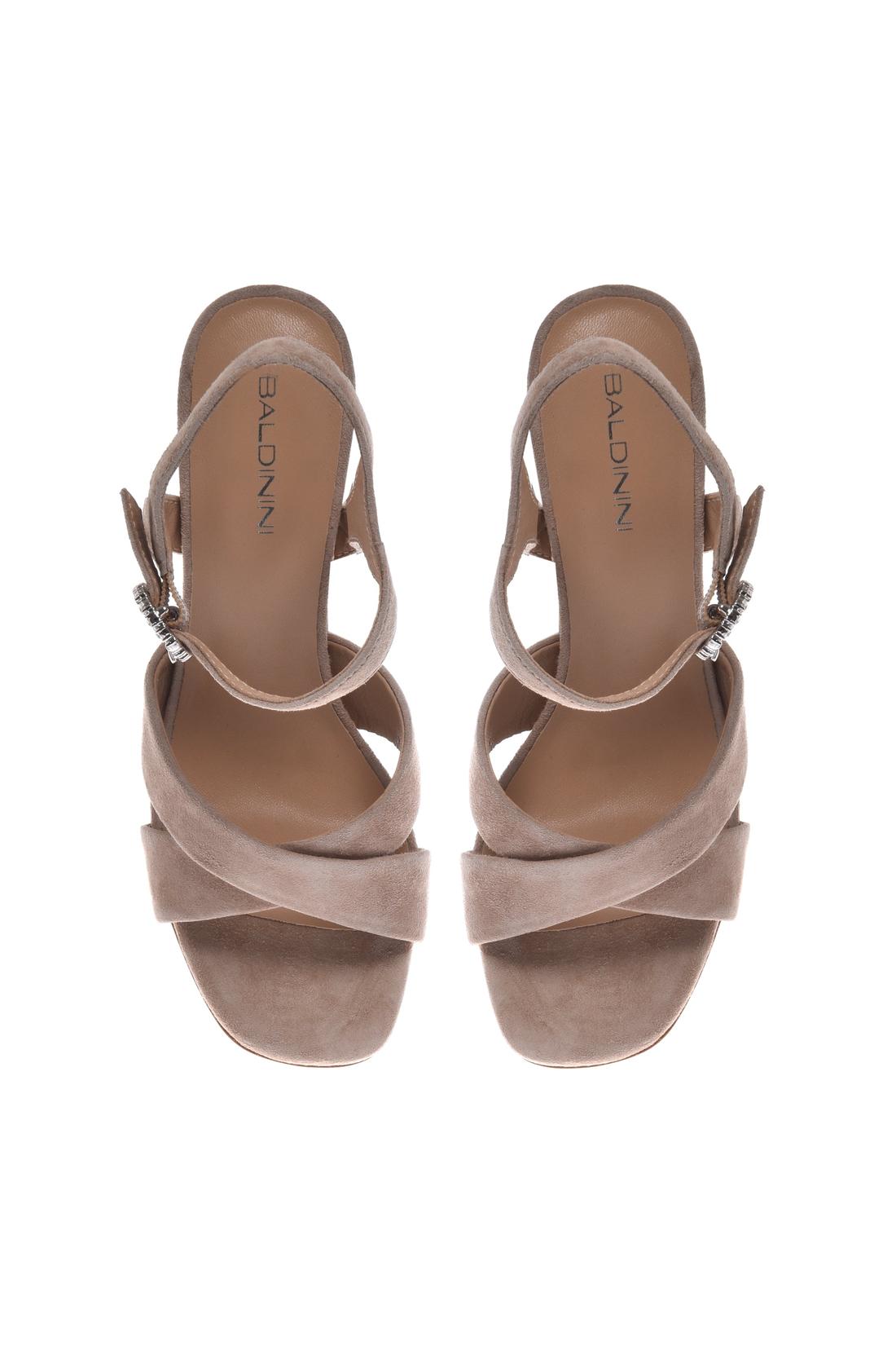 Nude suede sandal