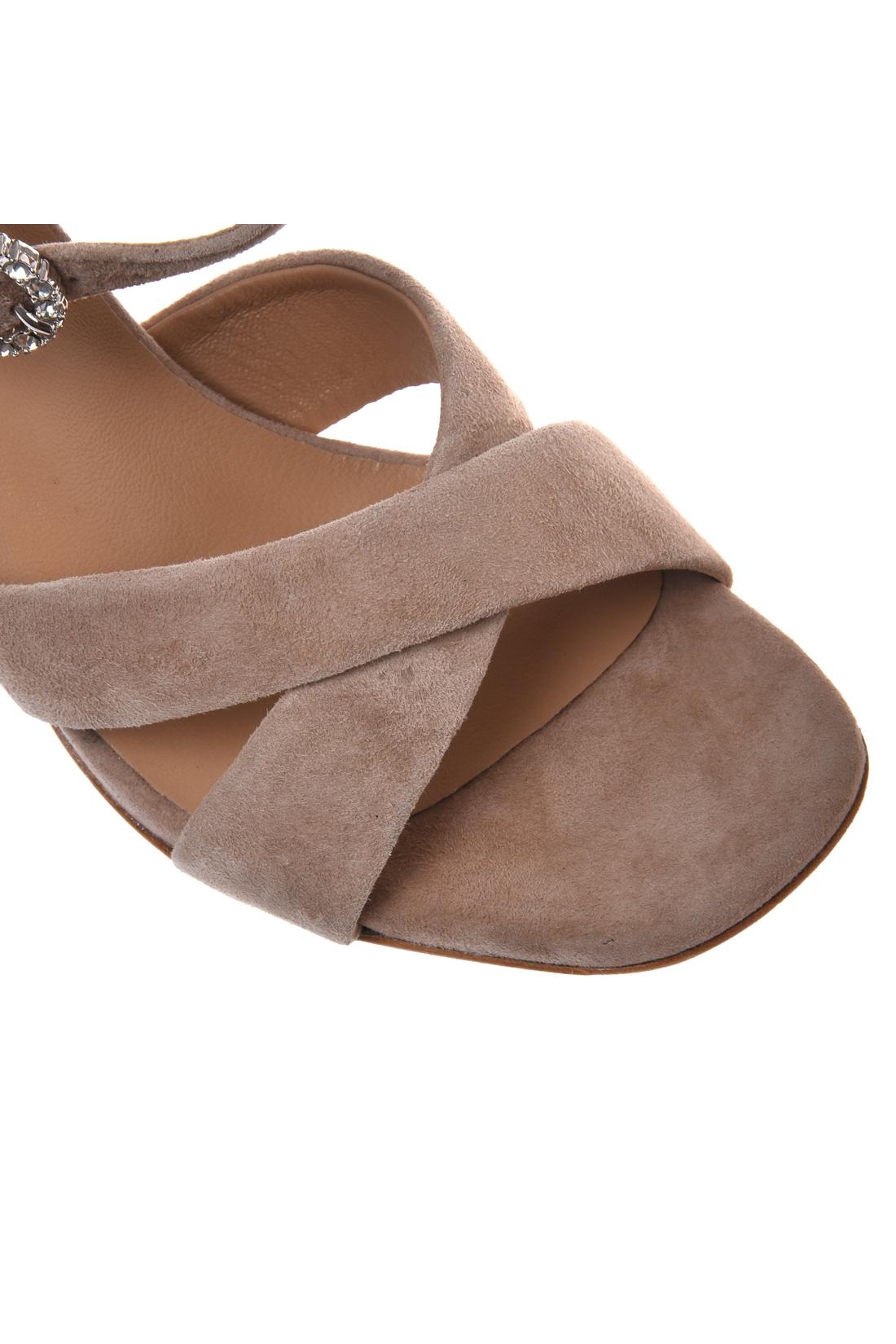 Nude suede sandal