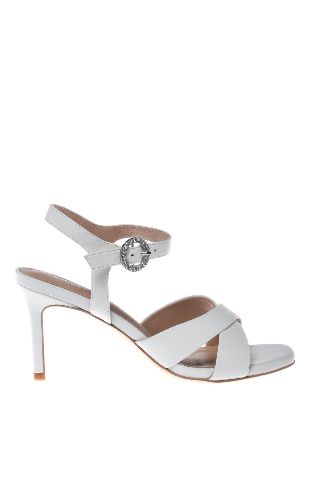 Sandal in nappa leather white
