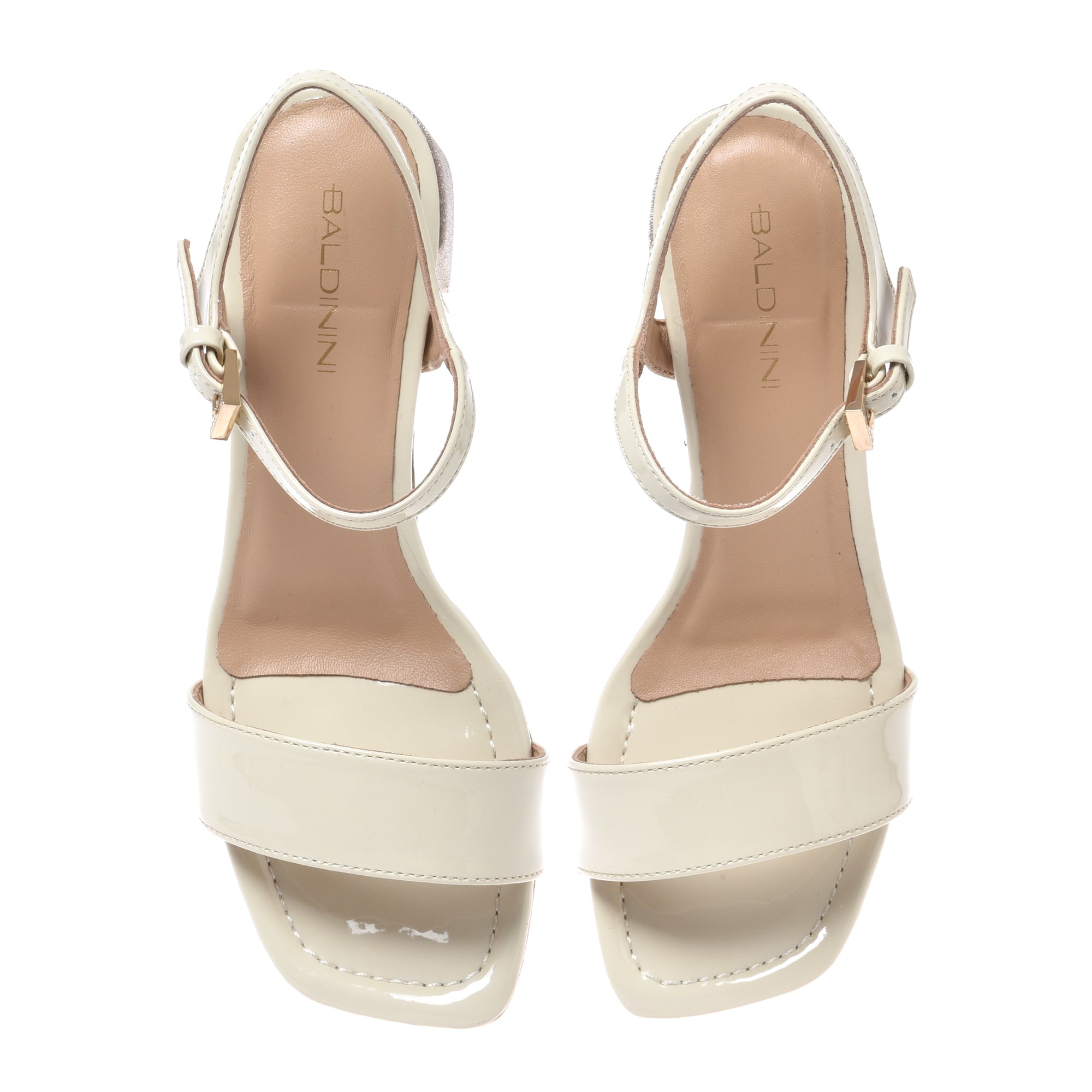 Sandal in off‑white patent leather-Baldinini-OUTLET-ARCHIVIST-ARCHIVE-SALE