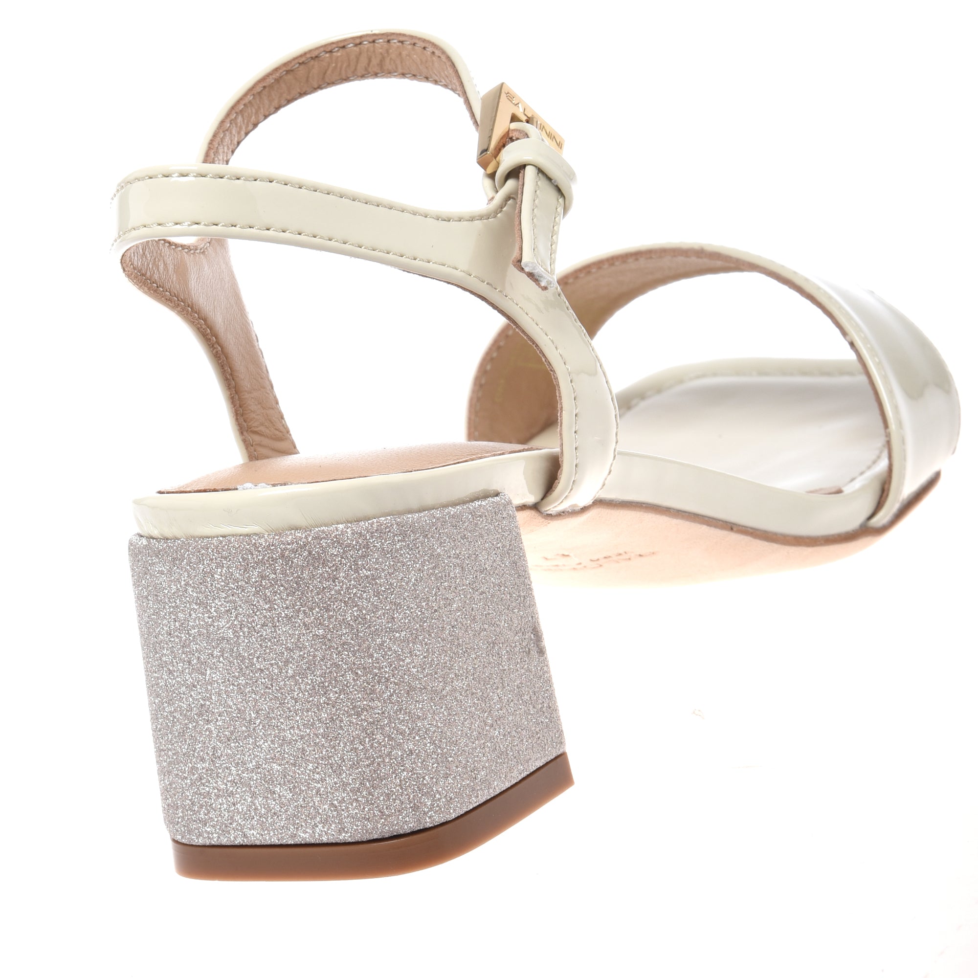 Sandal in off‑white patent leather-Baldinini-OUTLET-ARCHIVIST-ARCHIVE-SALE