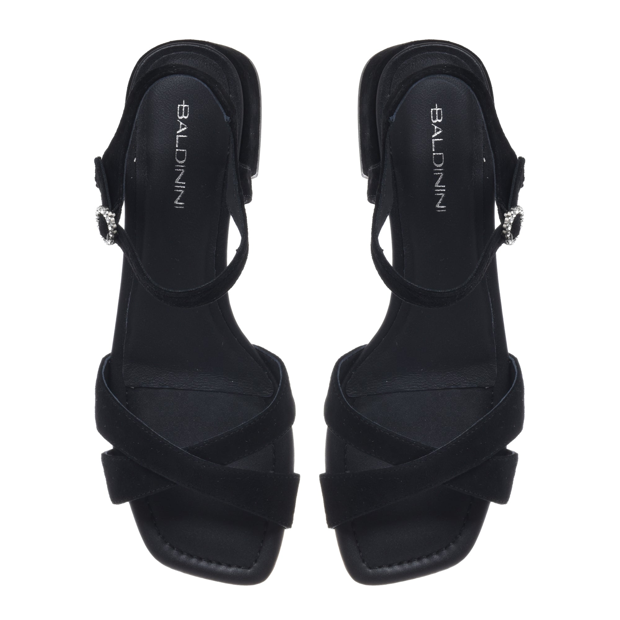 Sandal in black suede-Baldinini-OUTLET-ARCHIVIST-ARCHIVE-SALE