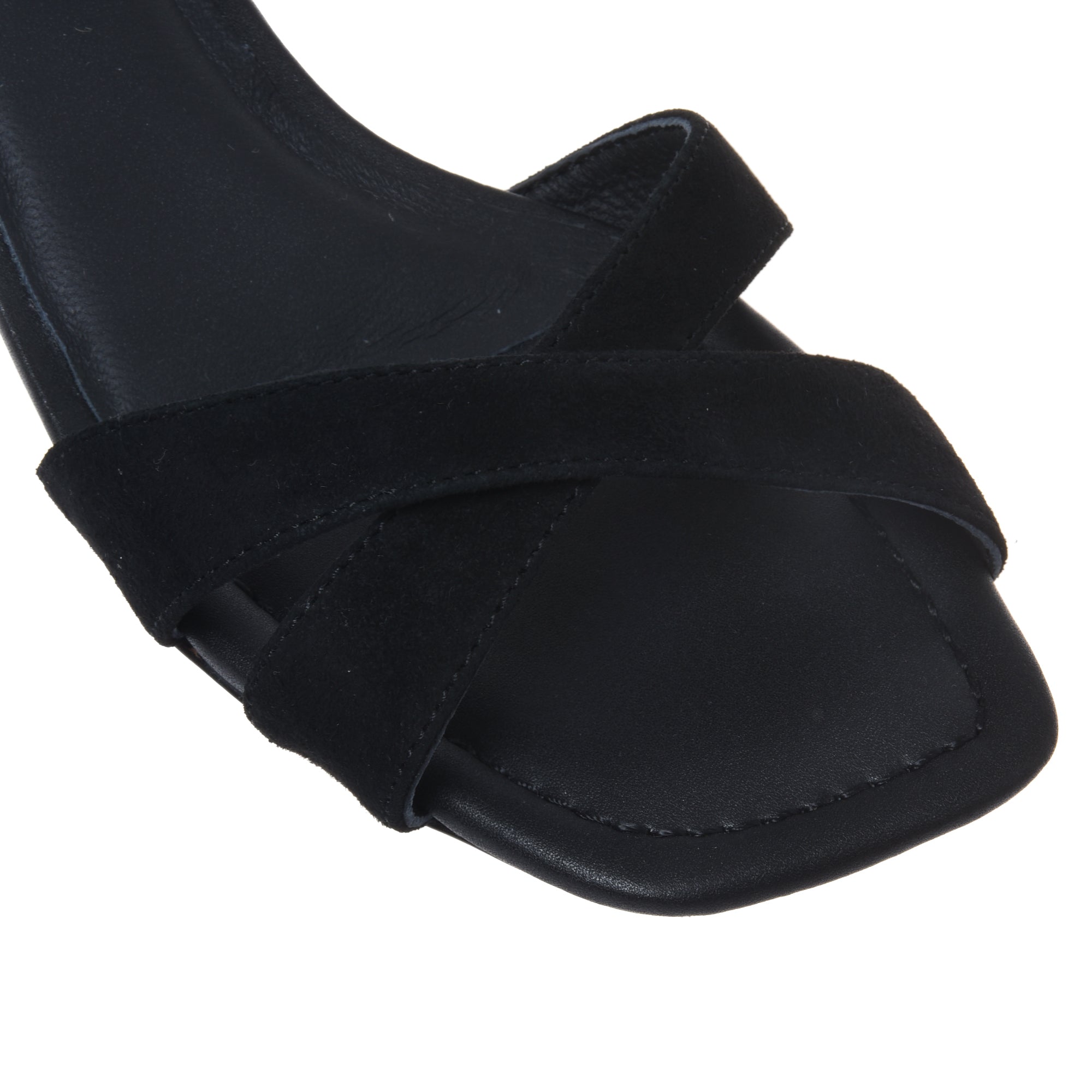 Sandal in black suede-Baldinini-OUTLET-ARCHIVIST-ARCHIVE-SALE