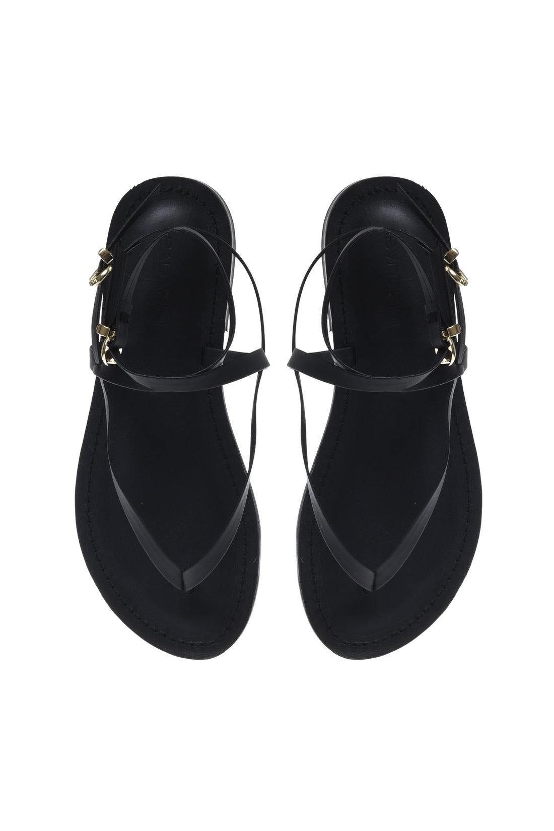 Sandal in nappa leather black
