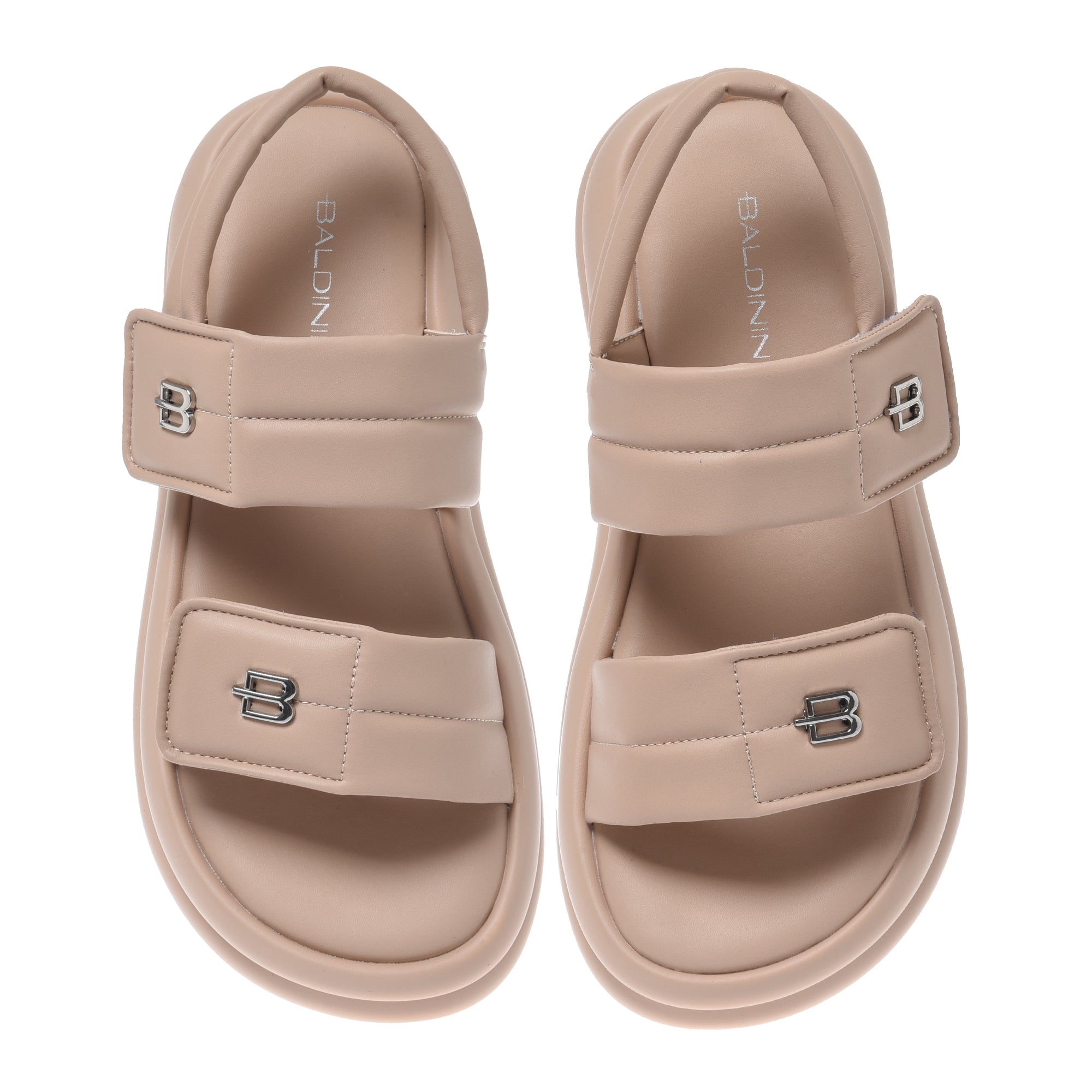 Sandal in nude faux leather-Baldinini-OUTLET-ARCHIVIST-ARCHIVE-SALE