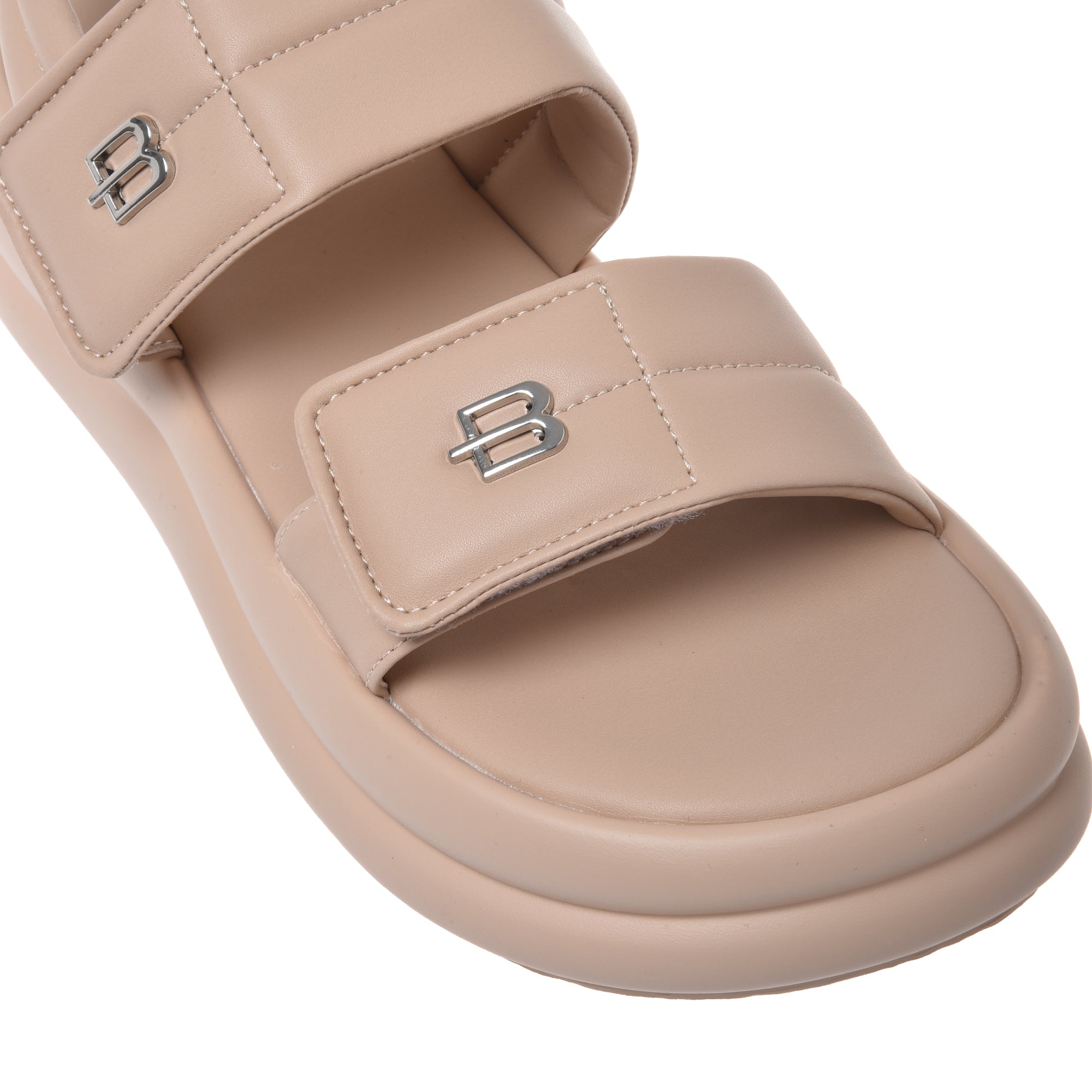 Sandal in nude faux leather-Baldinini-OUTLET-ARCHIVIST-ARCHIVE-SALE
