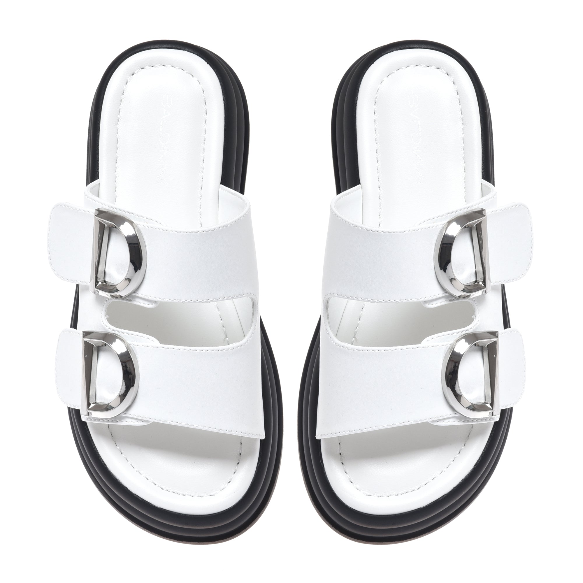 Mule in white leather-Baldinini-OUTLET-ARCHIVIST-ARCHIVE-SALE