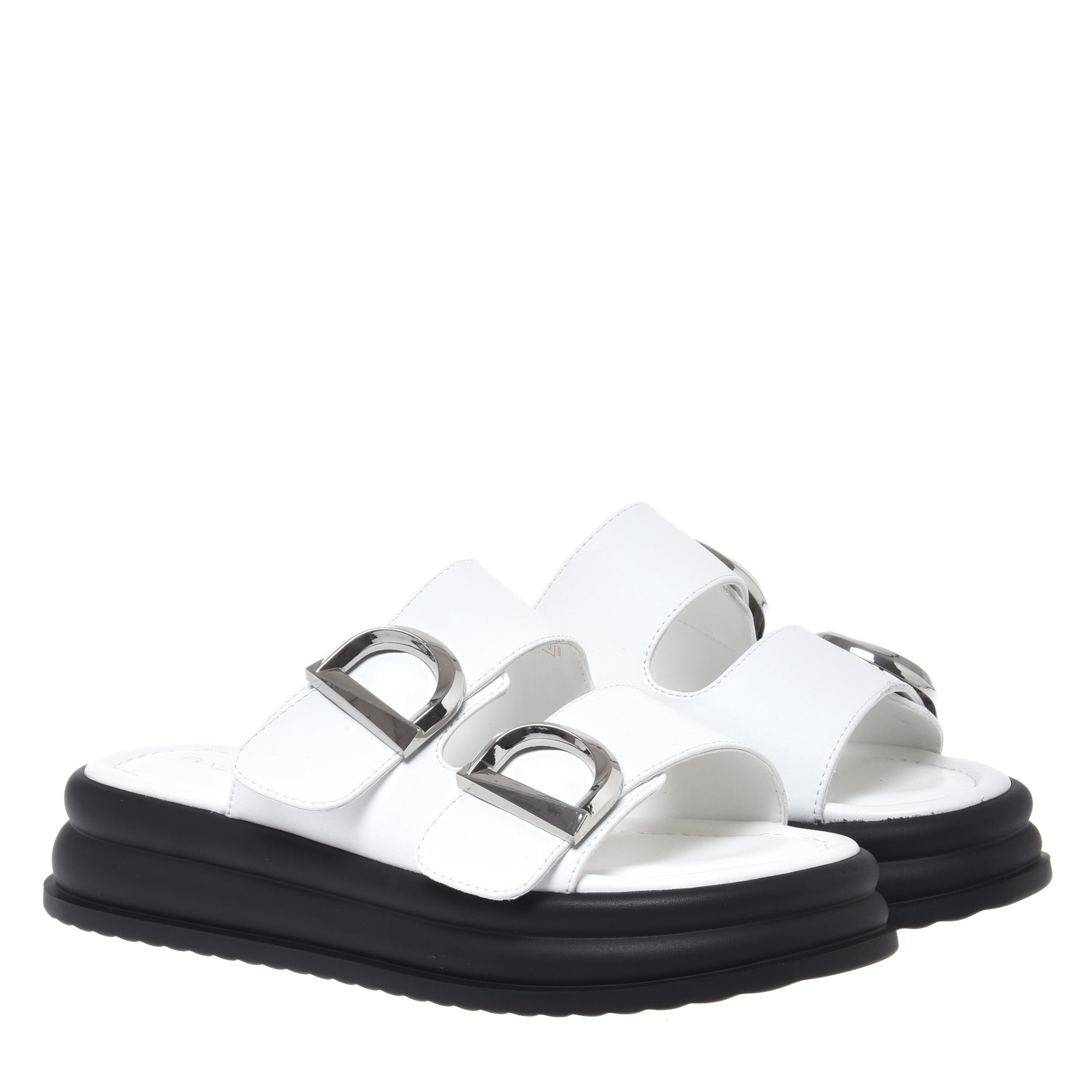 Mule in white leather-Baldinini-OUTLET-ARCHIVIST-ARCHIVE-SALE