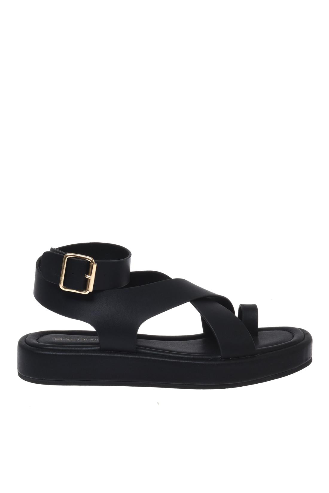 Sandal in nappa leather black