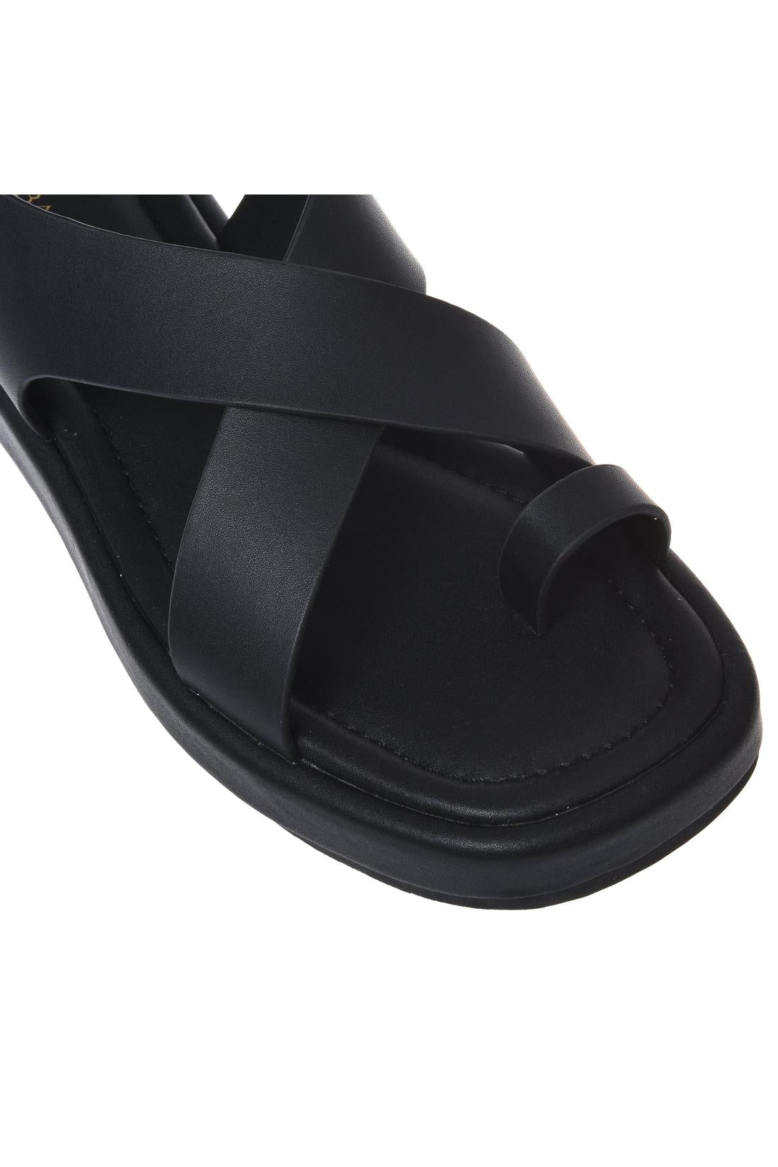 Sandal in nappa leather black