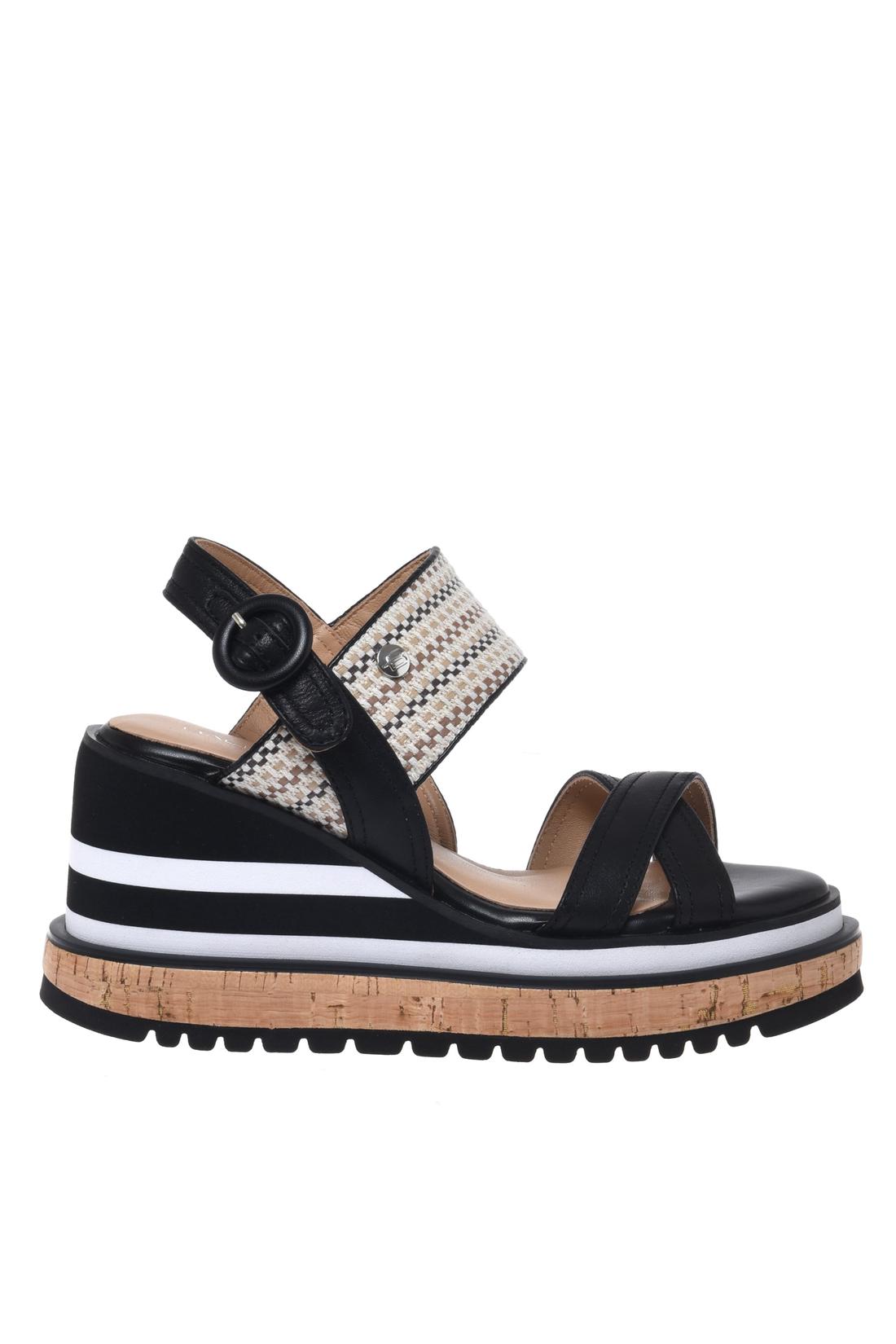 Sandal in black nappa leather-Flache Schuhe-Baldinini-OUTLET-41-NERO-ARCHIVIST-ARCHIVE-SALE