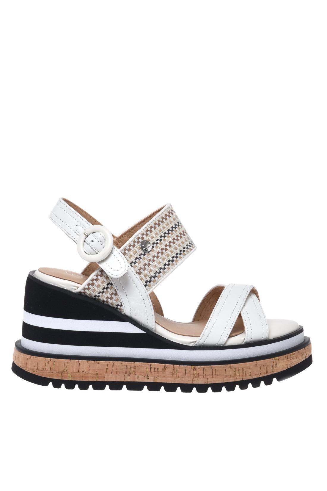 Sandal in white nappa leather-Flache Schuhe-Baldinini-OUTLET-41-VANIGLIA-ARCHIVIST-ARCHIVE-SALE
