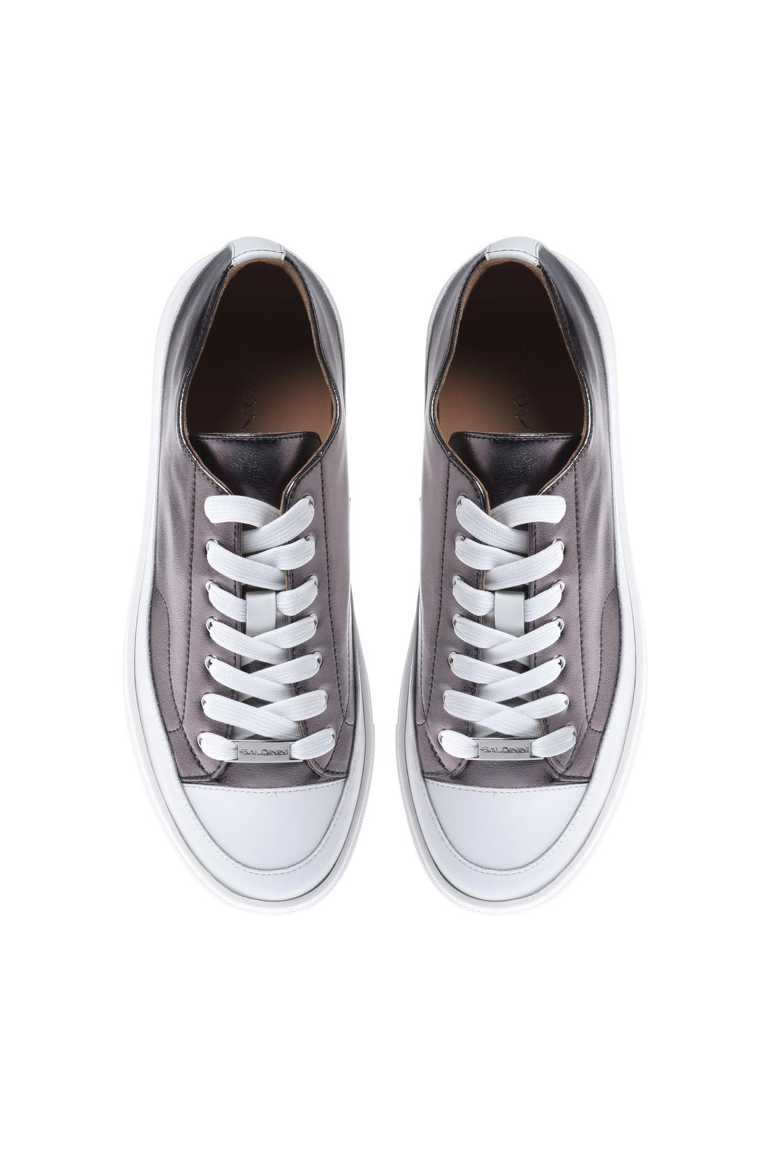 Sneaker in laminated nappa leather grey-Sneaker-Baldinini-OUTLET-ARCHIVIST-ARCHIVE-SALE