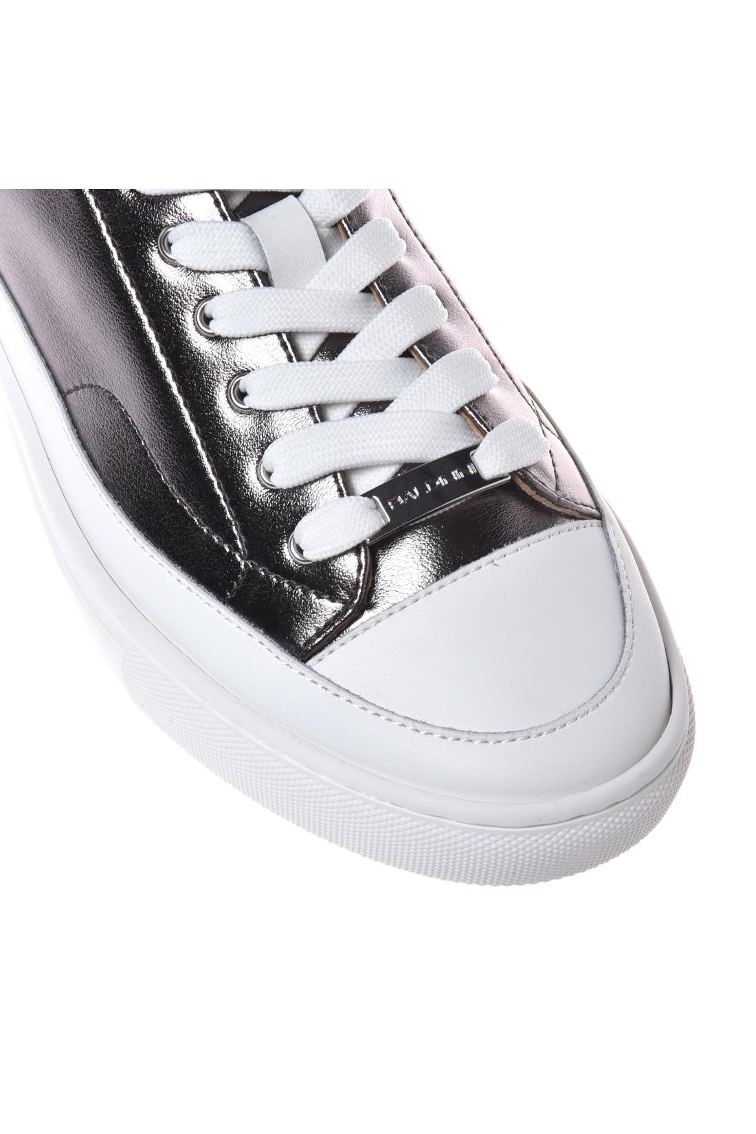 Sneaker in laminated nappa leather grey-Sneaker-Baldinini-OUTLET-ARCHIVIST-ARCHIVE-SALE