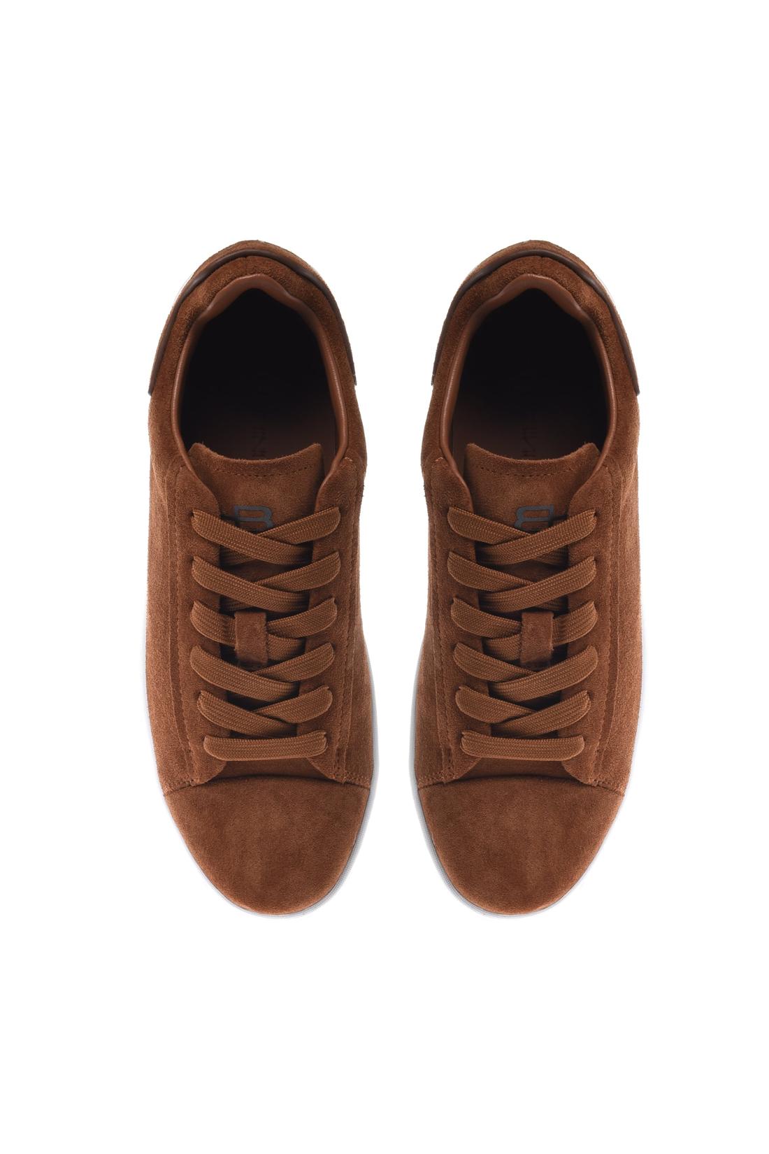 Sneaker in suede tan