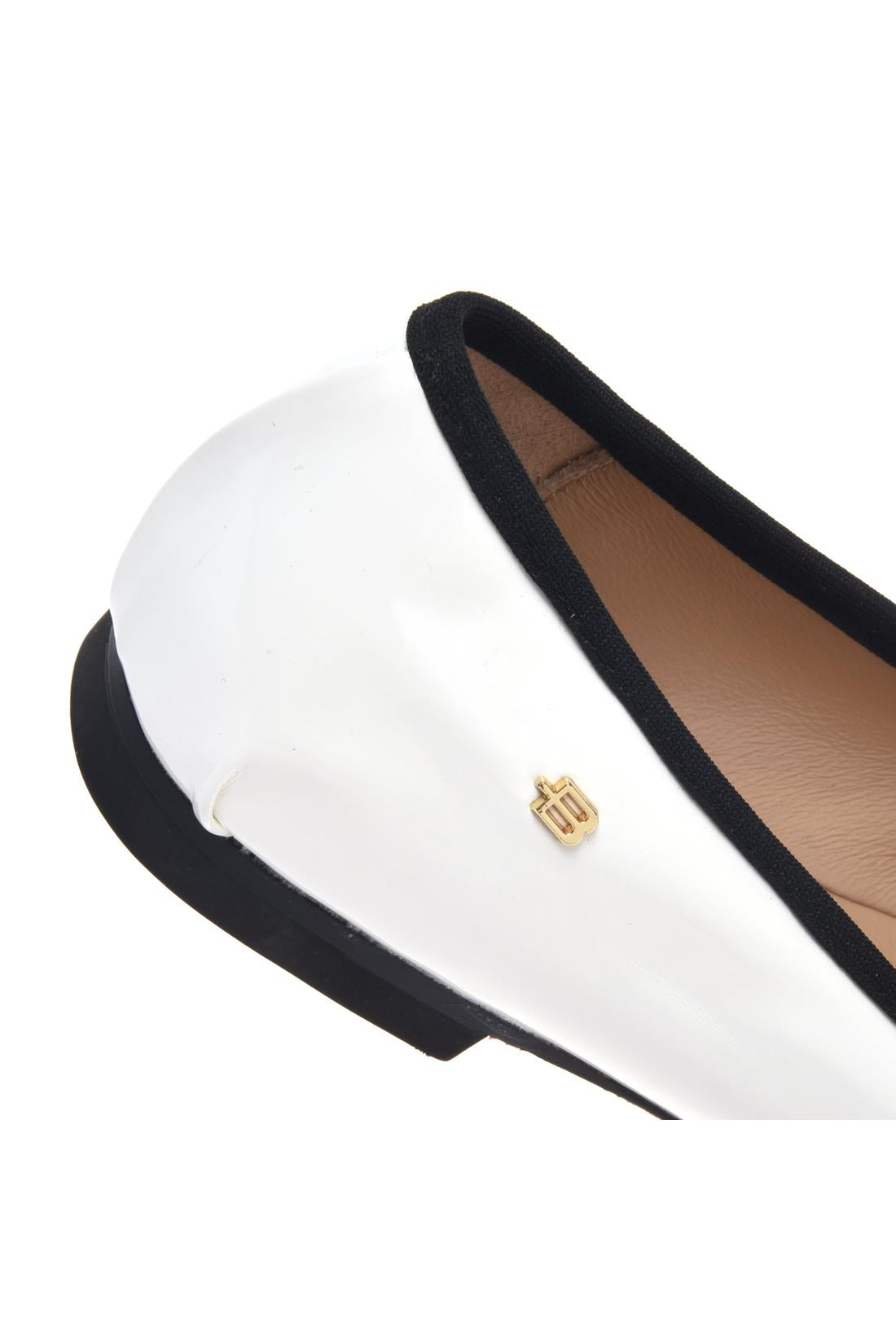Ballerina in black and white patent leather-Flache Schuhe-Baldinini-OUTLET-ARCHIVIST-ARCHIVE-SALE