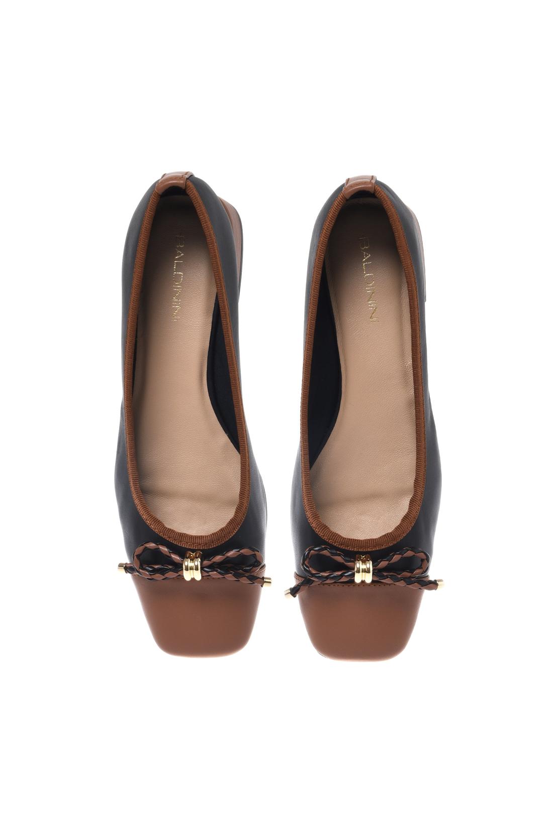 Brown and black nappa leather décolleté-Baldinini-OUTLET-ARCHIVIST-ARCHIVE-SALE