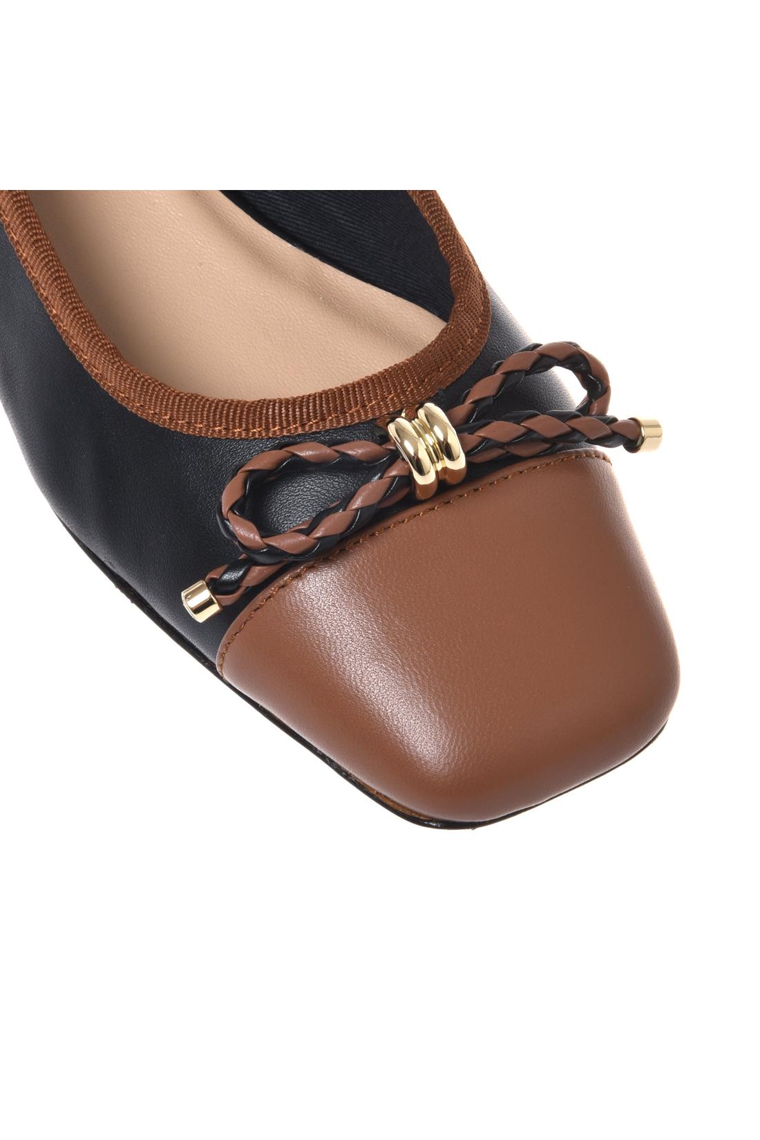 Brown and black nappa leather décolleté-Baldinini-OUTLET-ARCHIVIST-ARCHIVE-SALE