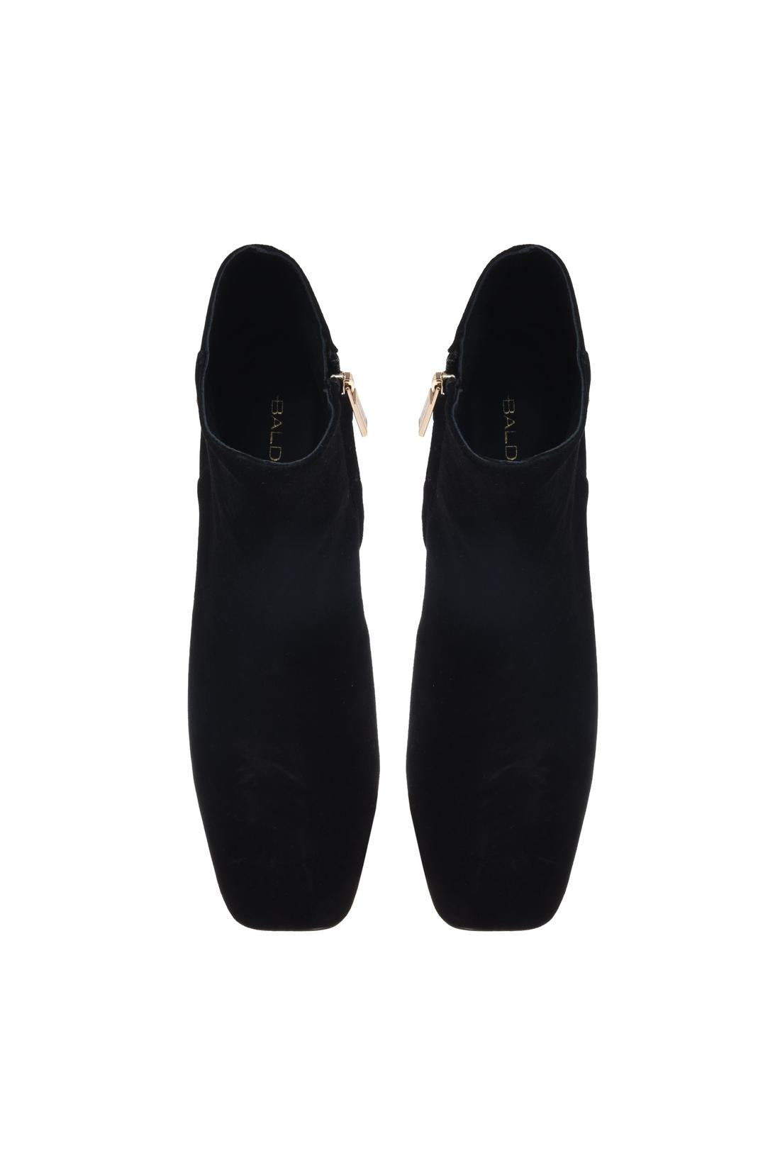 Black leather ankle boot