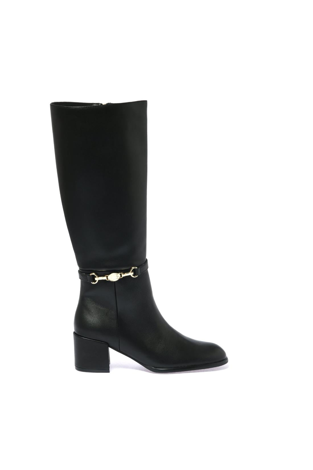 Black leather boot
