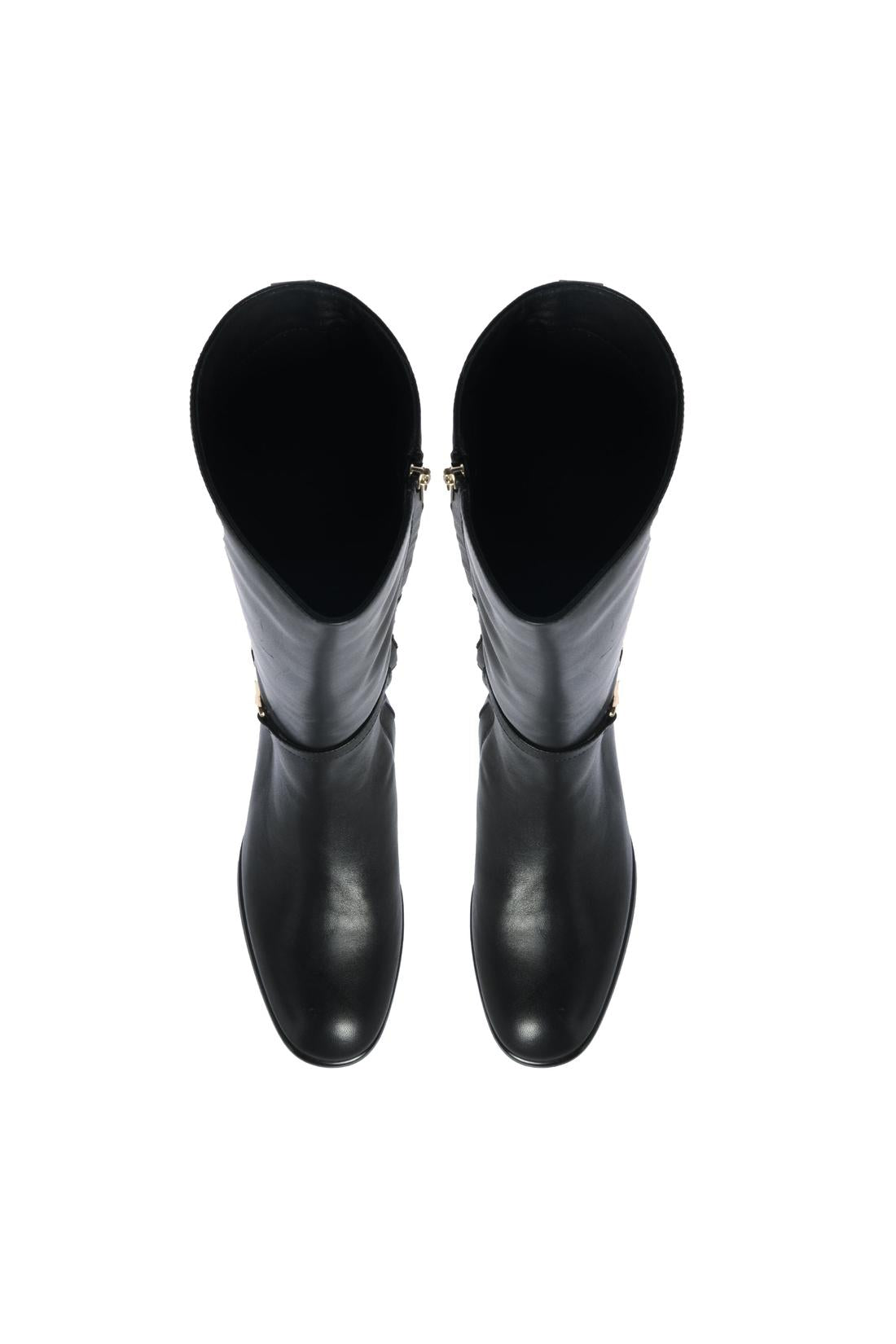 Black leather boot