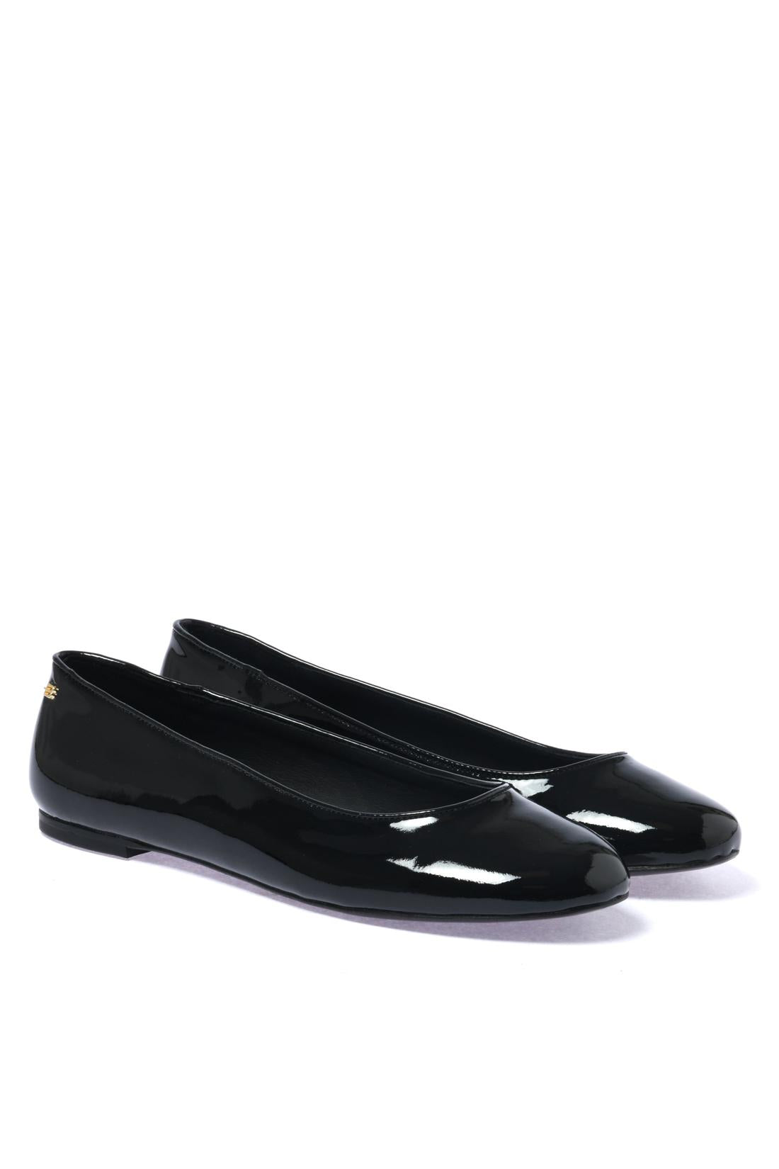 Black patent leather ballet flat