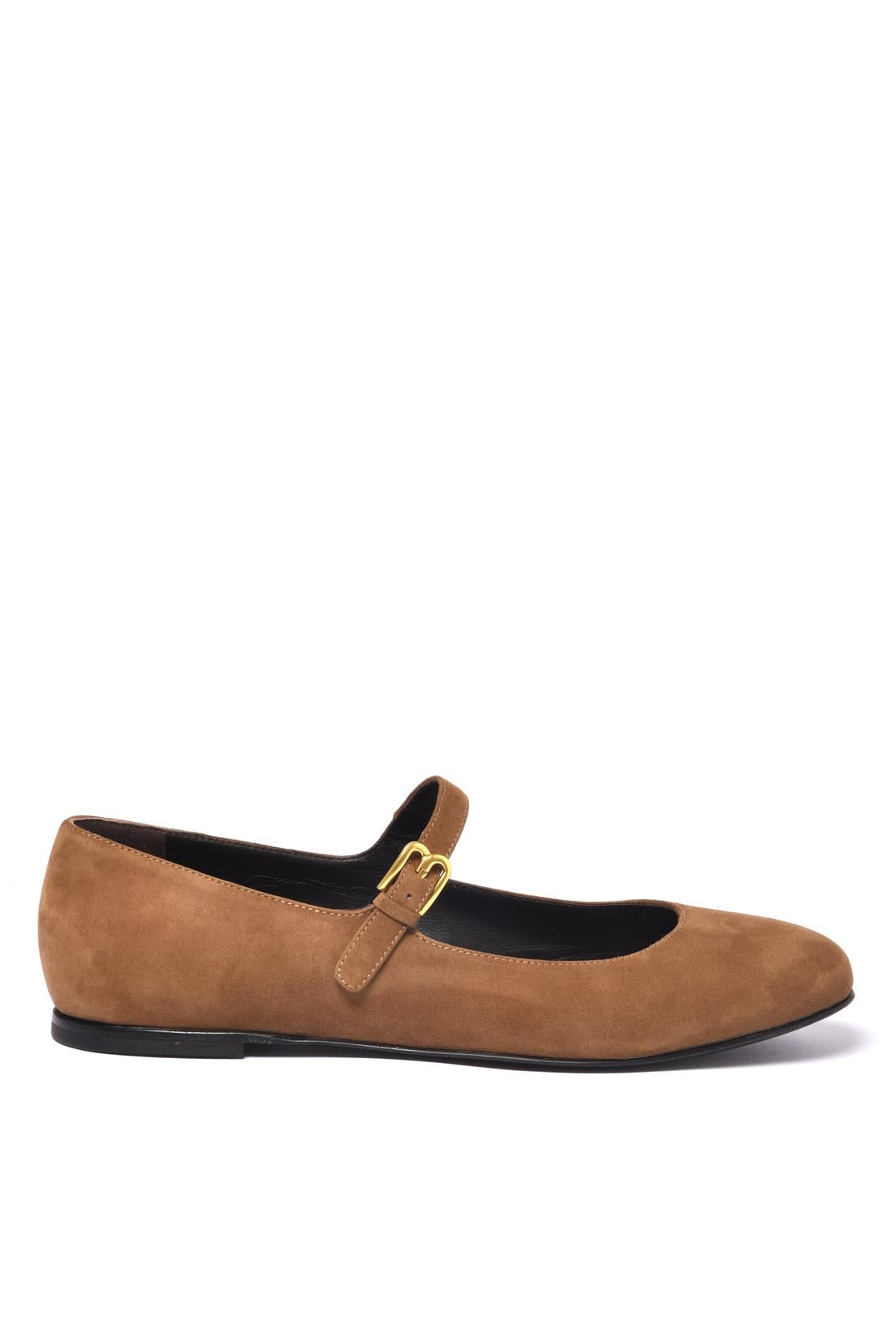 Tan suede ballerina