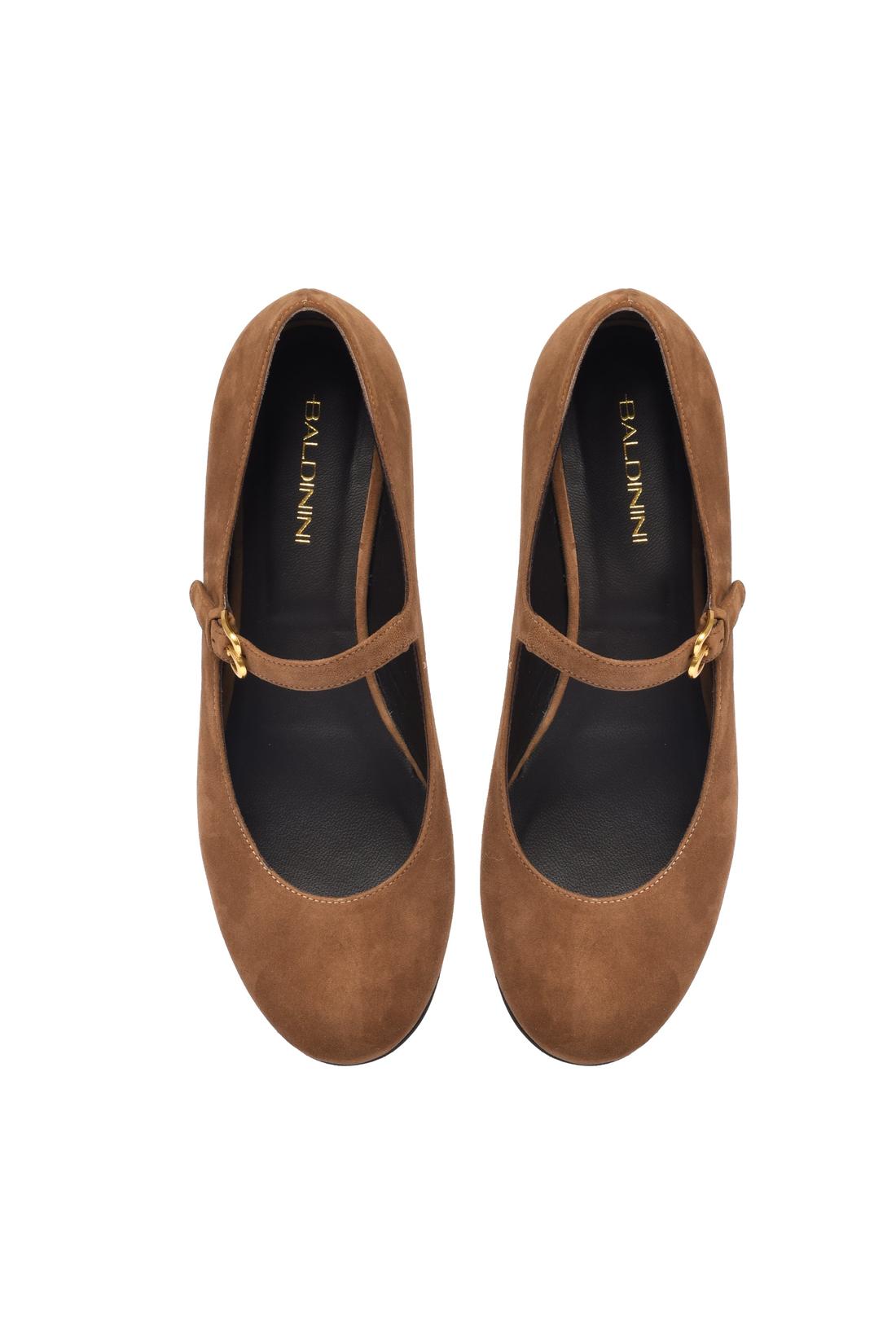 Tan suede ballerina