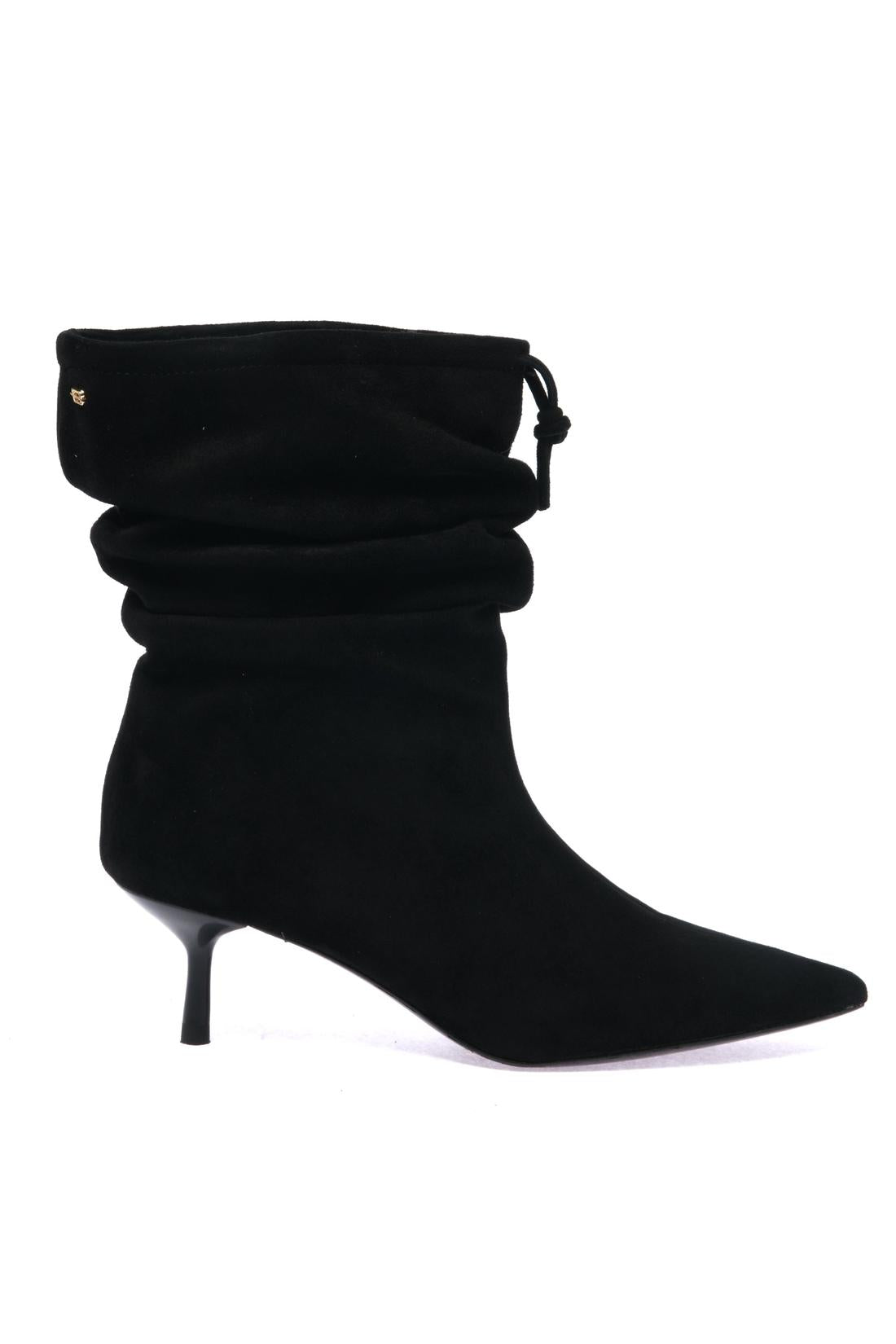 Black suede ankle boot