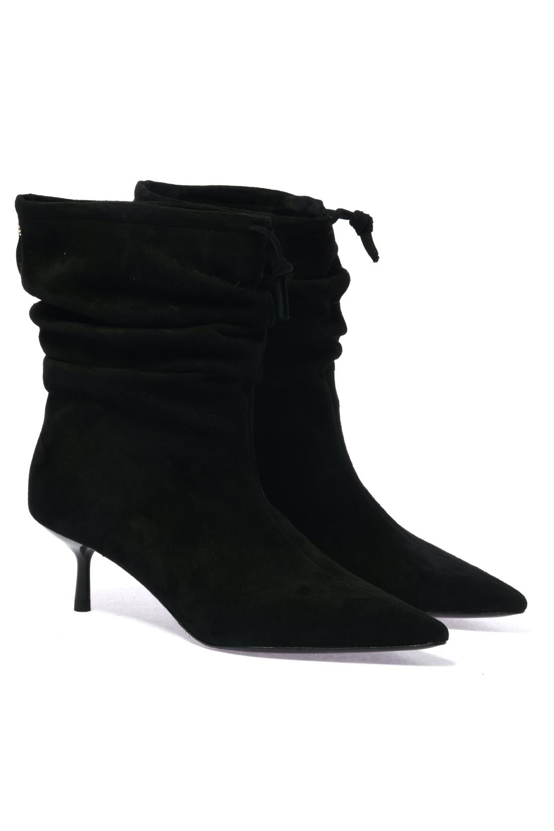 Black suede ankle boot