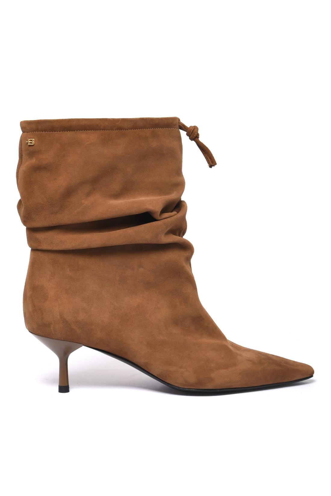 Suede leather ankle boot