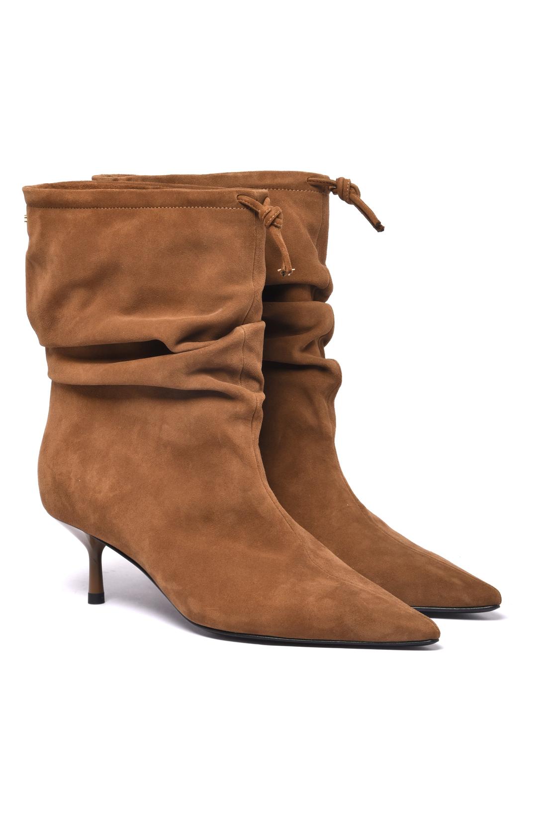 Suede leather ankle boot