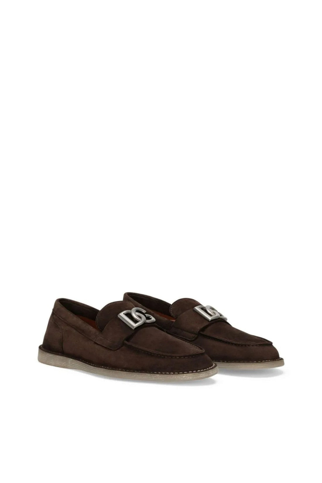 Dolce & Gabbana-OUTLET-SALE-DG Logo Plaque Loafers-ARCHIVIST