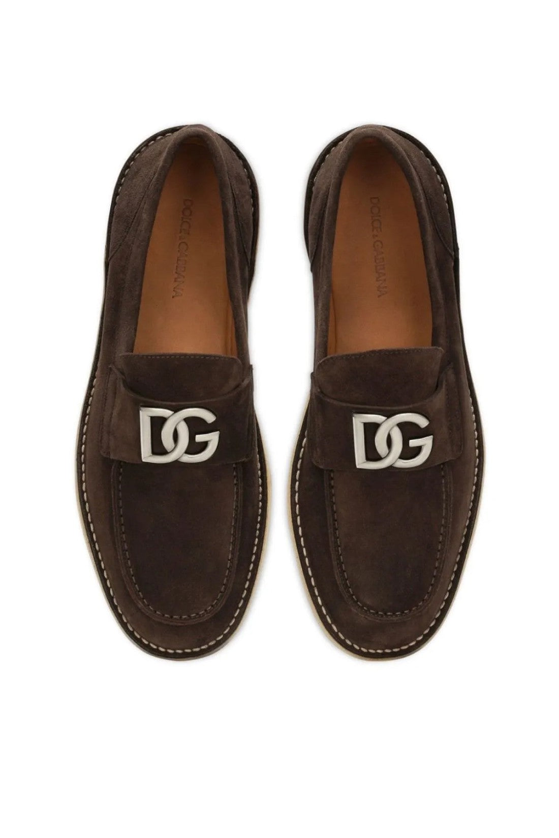 Dolce & Gabbana-OUTLET-SALE-DG Logo Plaque Loafers-ARCHIVIST