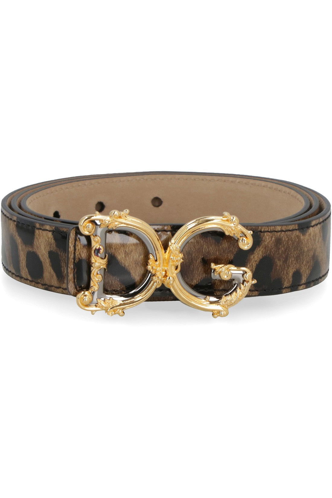 Dolce & Gabbana-OUTLET-SALE-DG buckle leather belt-ARCHIVIST