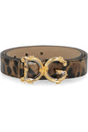 Dolce & Gabbana-OUTLET-SALE-DG buckle leather belt-ARCHIVIST