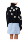 DOLCE & GABBANA-OUTLET-SALE-DG intarsia high neck sweater-ARCHIVIST