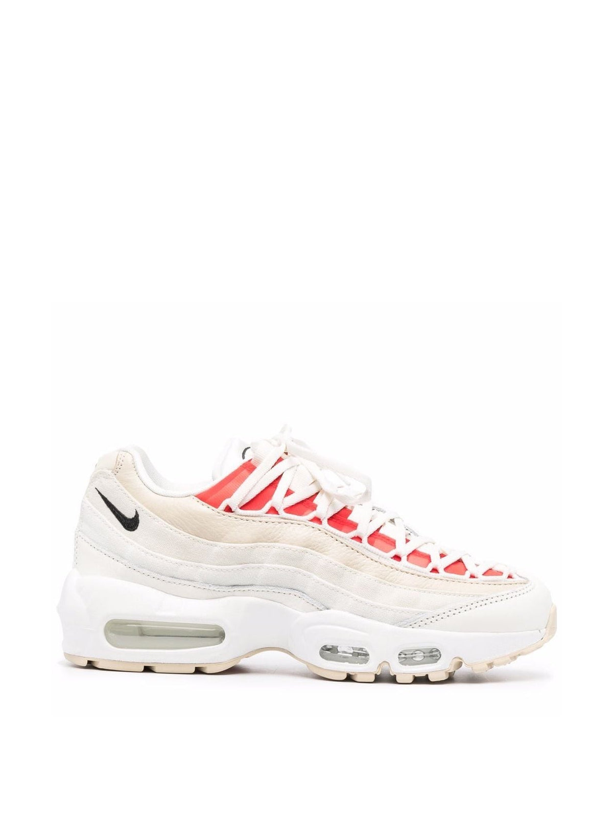 Nike-OUTLET-SALE-Air Max 95 Sail/Chile Red Sneakers-ARCHIVIST