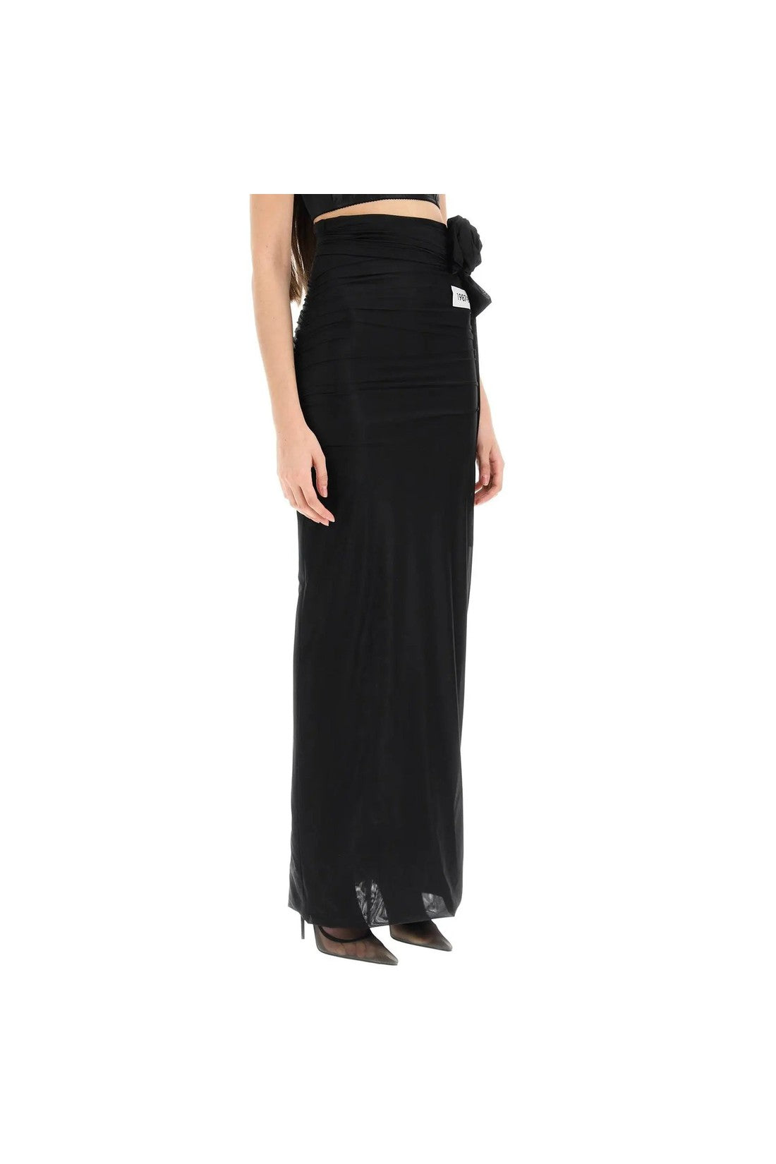 DOLCE & GABBANA-OUTLET-SALE-DOLCE & GABBANA Jersey Stretch Maxi Skirt-ARCHIVIST