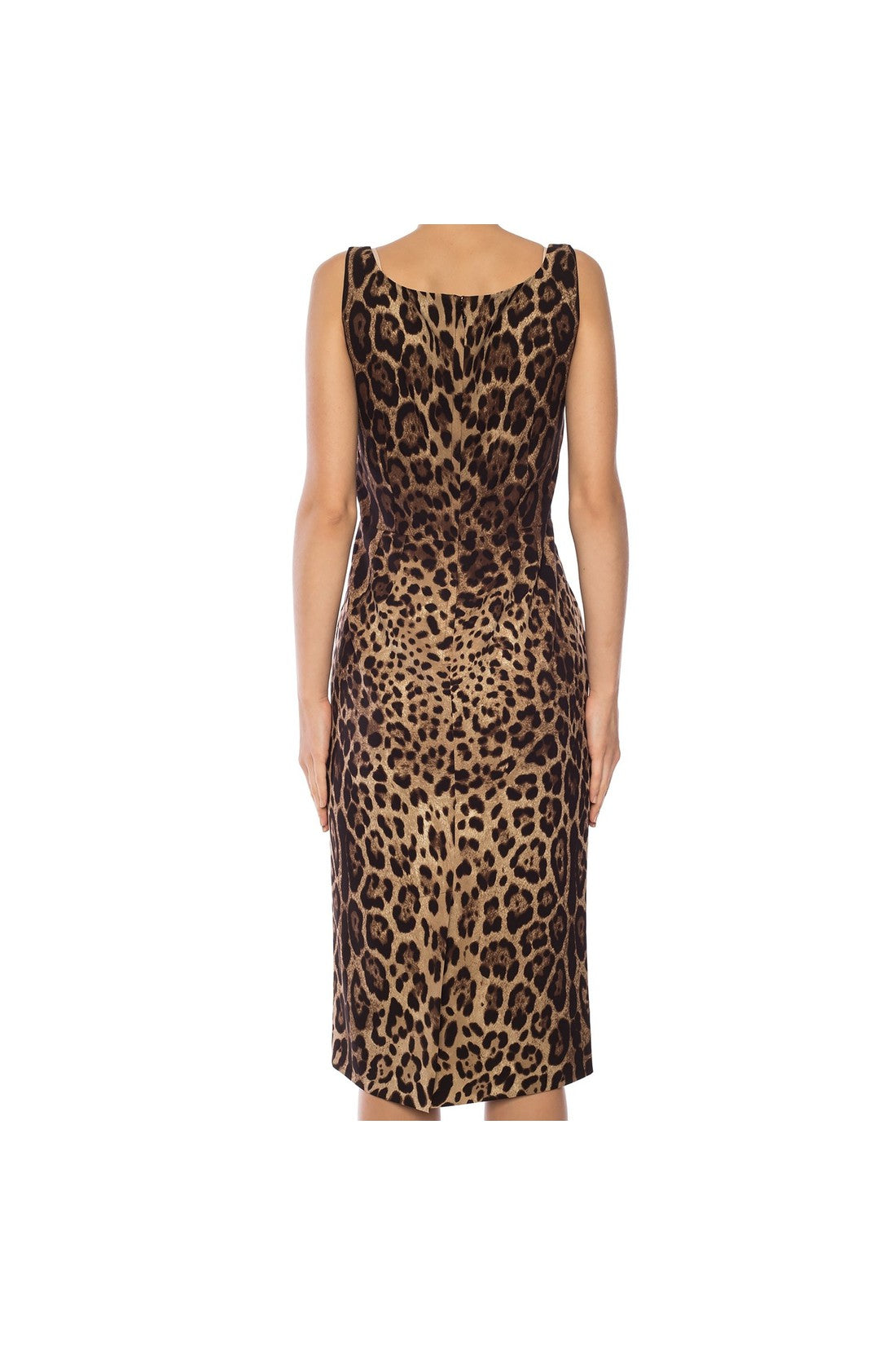 DOLCE & GABBANA-OUTLET-SALE-DOLCE & GABBANA Leopard Printed Dress-ARCHIVIST